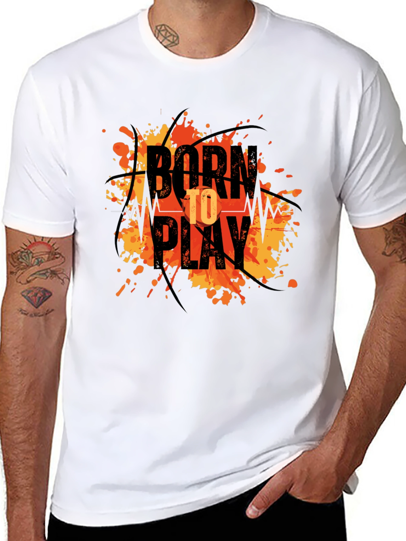 Born to Play Graphic T-Shirt - Black Tee