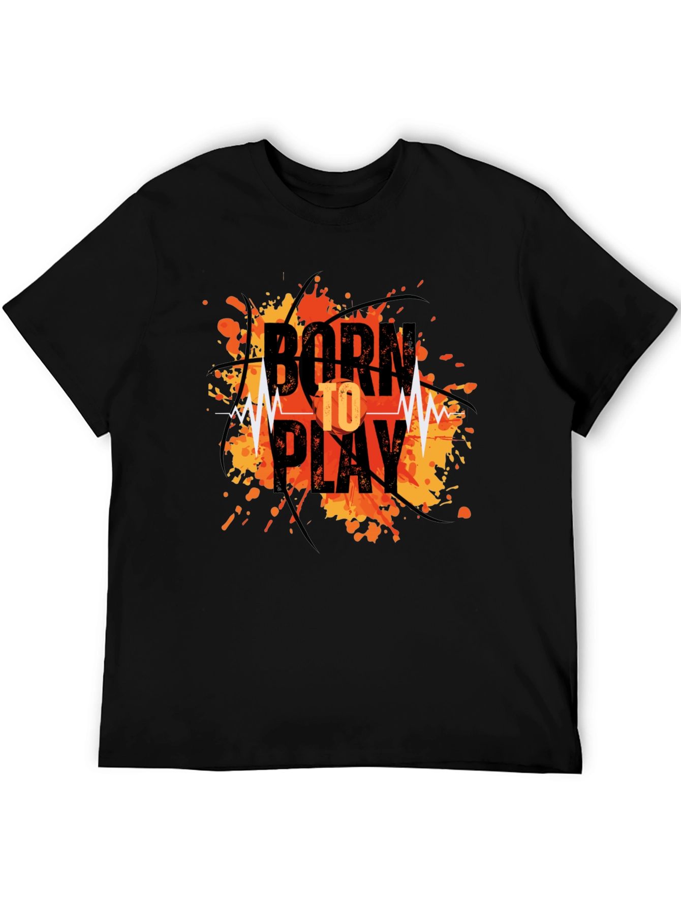 Born to Play Graphic T-Shirt - Black Tee