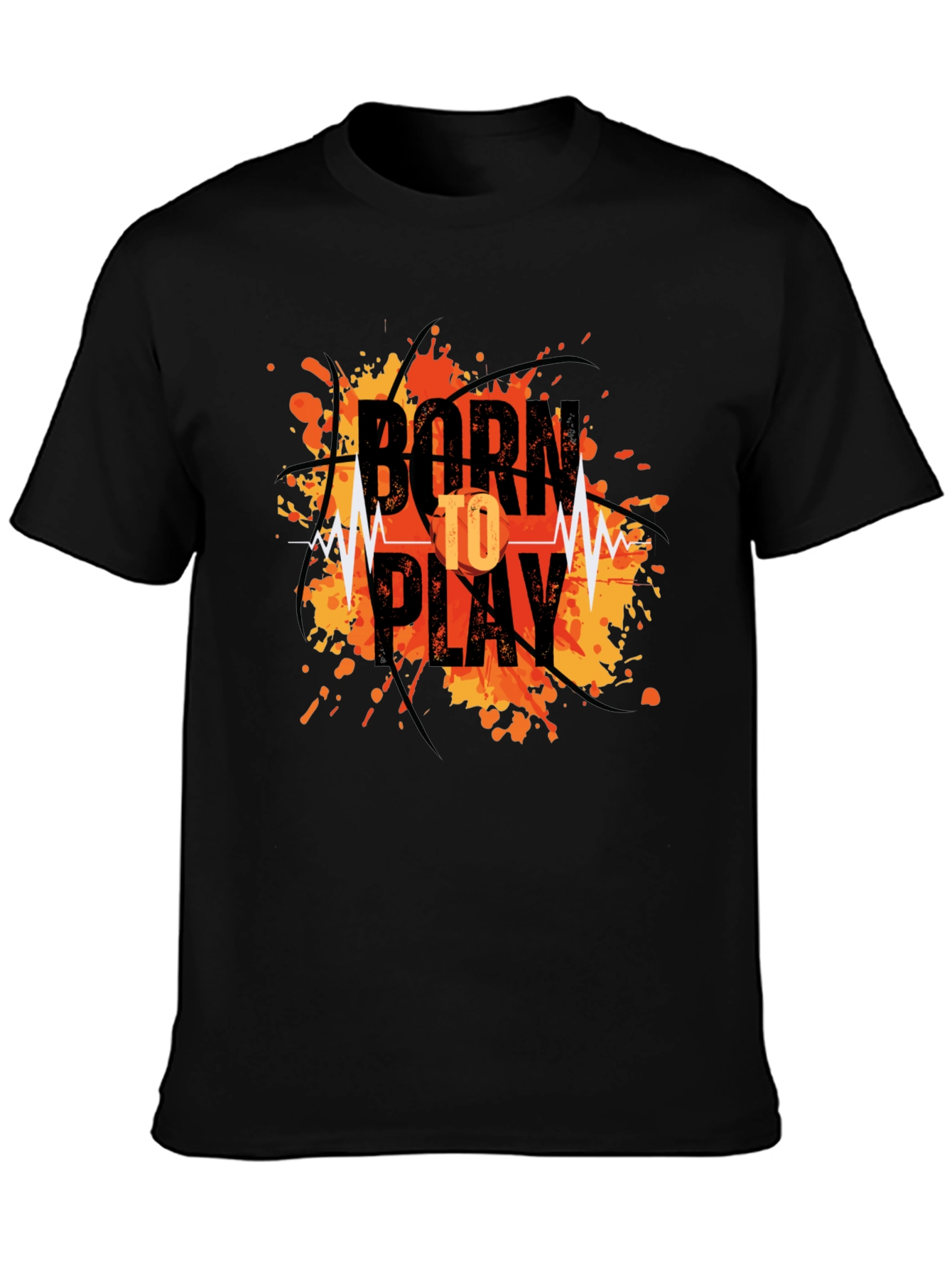 Born to Play Graphic T-Shirt - Black Tee