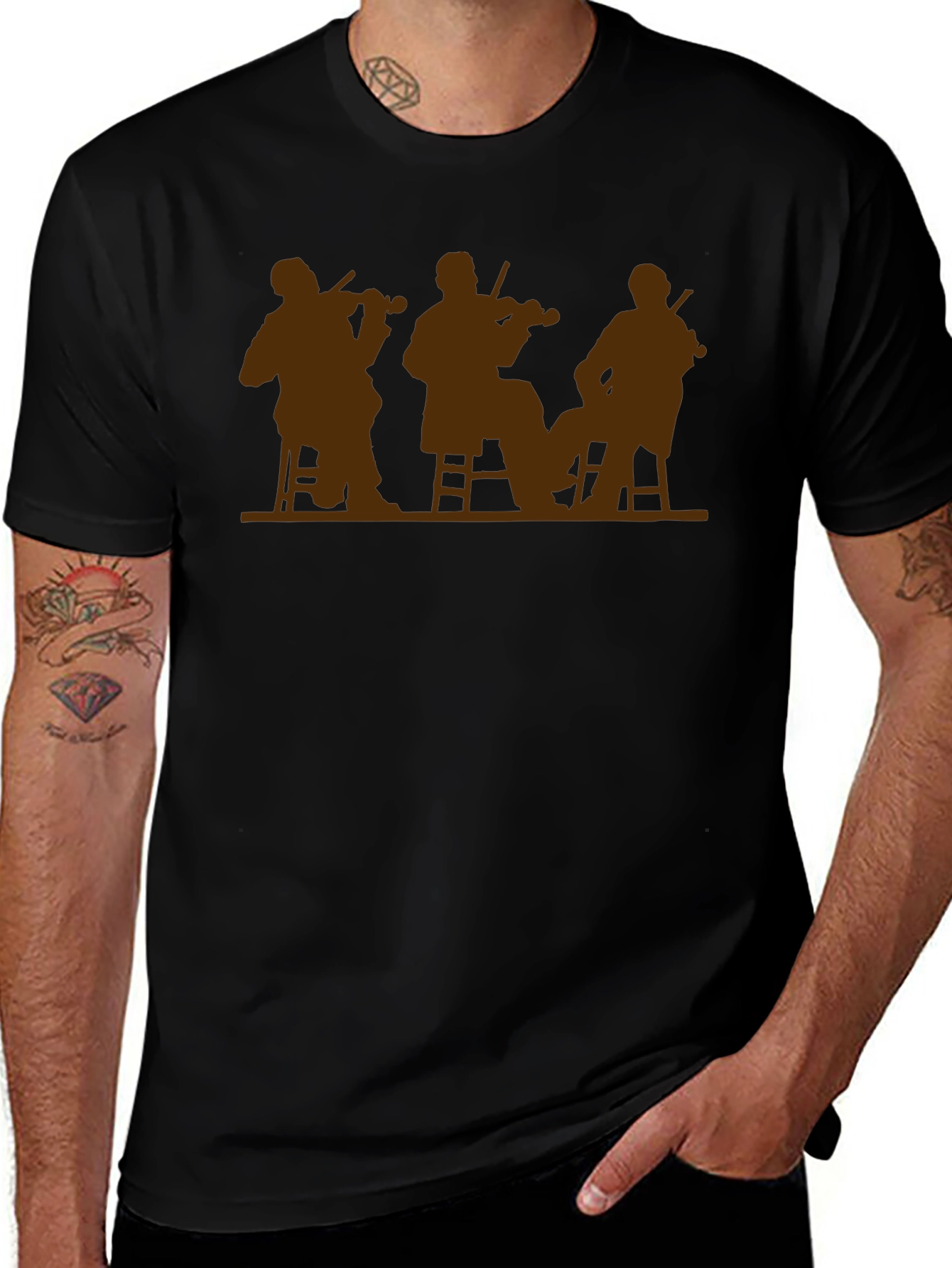 Musician Silhouette T-Shirt - Classic Black Tee