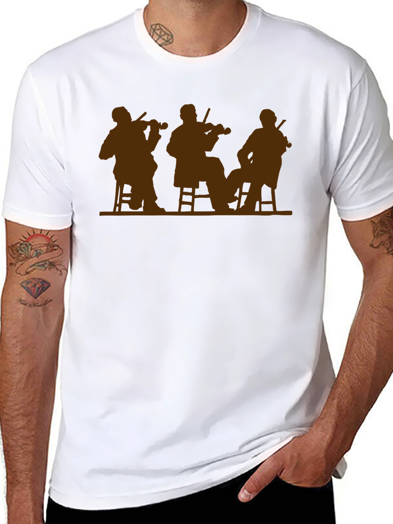 Musician Silhouette T-Shirt - Classic Black Tee
