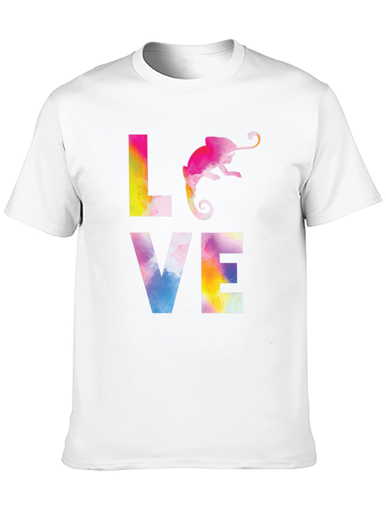Love Chameleon Graphic Print T-Shirt