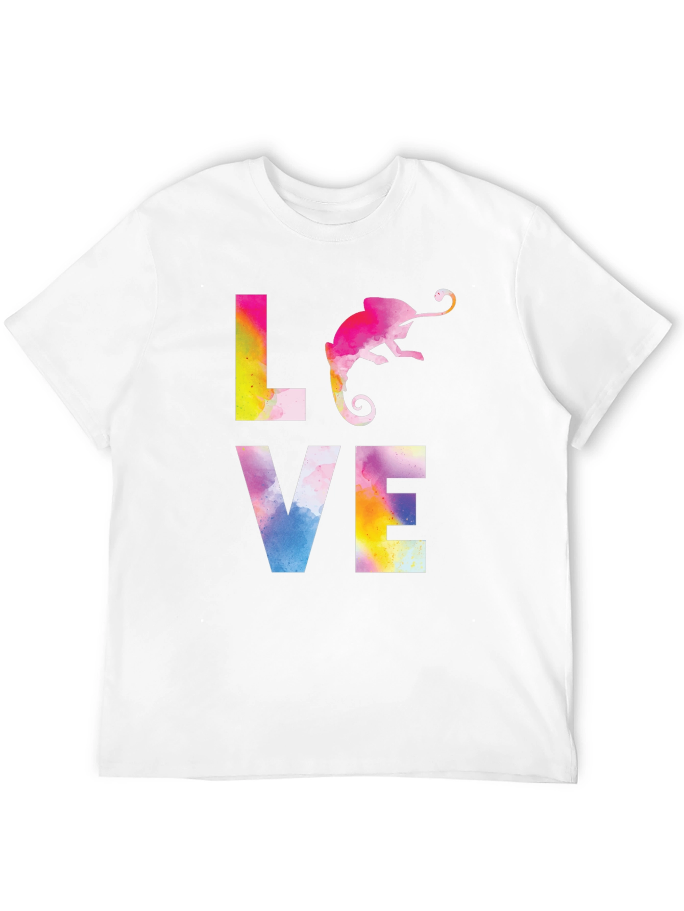 Love Chameleon Graphic Print T-Shirt