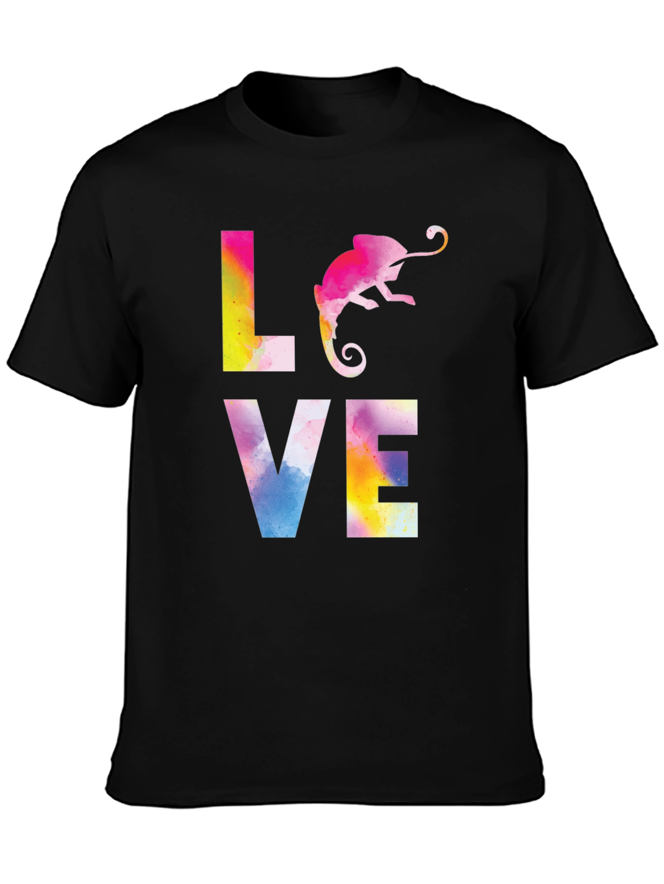 Love Chameleon Graphic Print T-Shirt