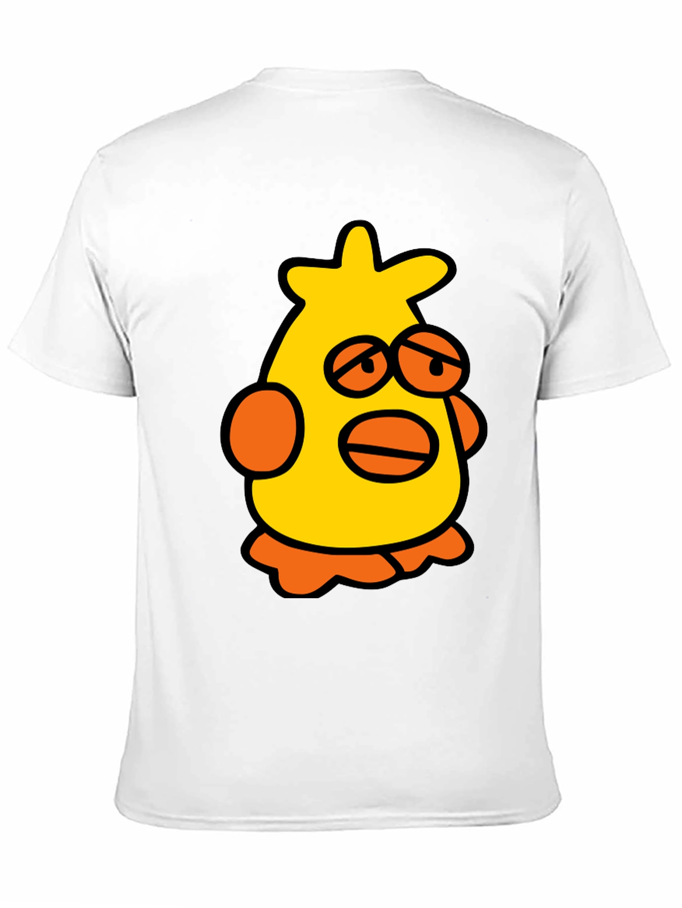 Cartoon Chicken Black T-Shirt