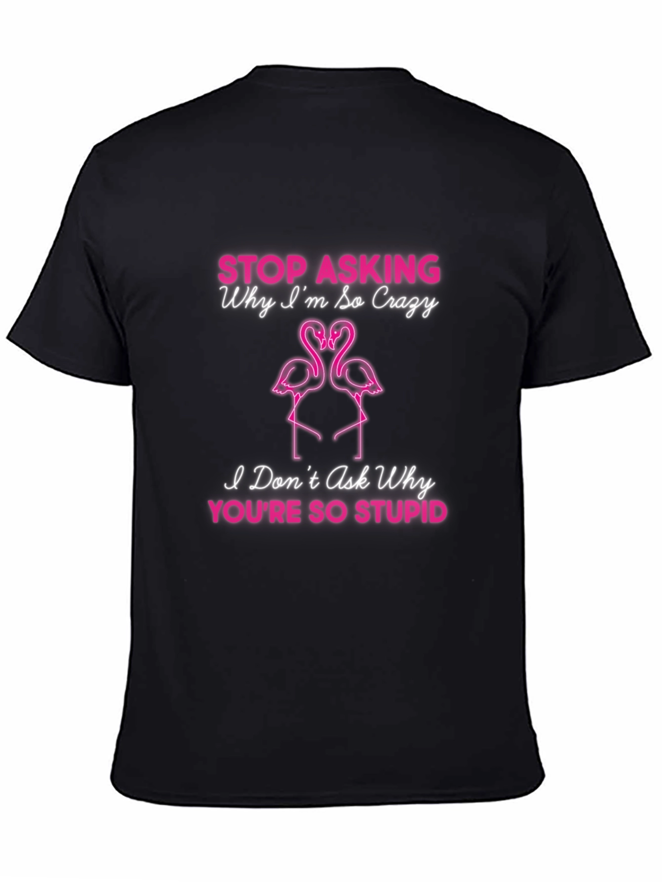 Crazy Flamingo Graphic T-Shirt