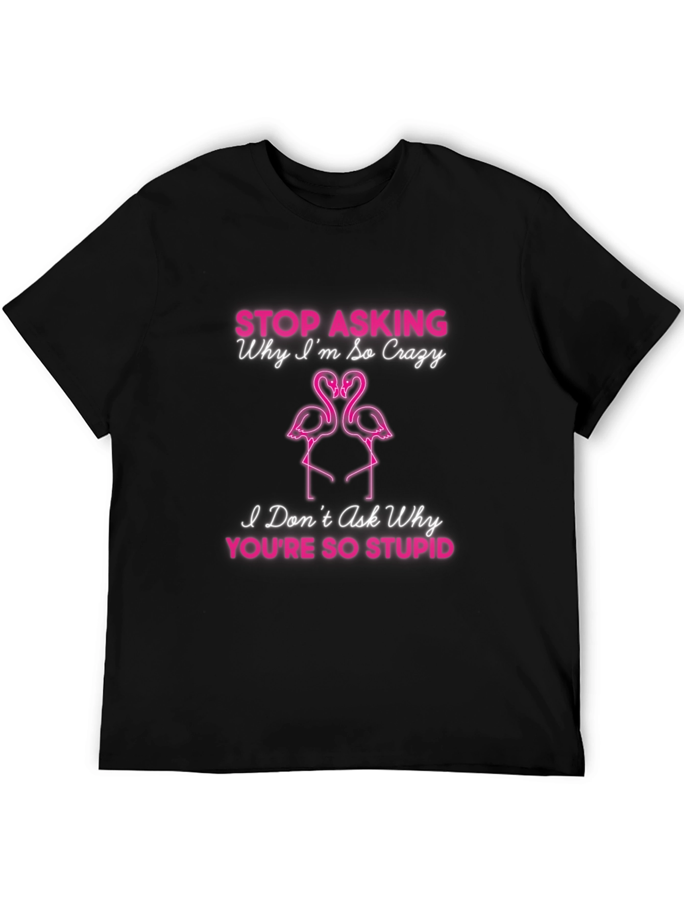 Crazy Flamingo Graphic T-Shirt