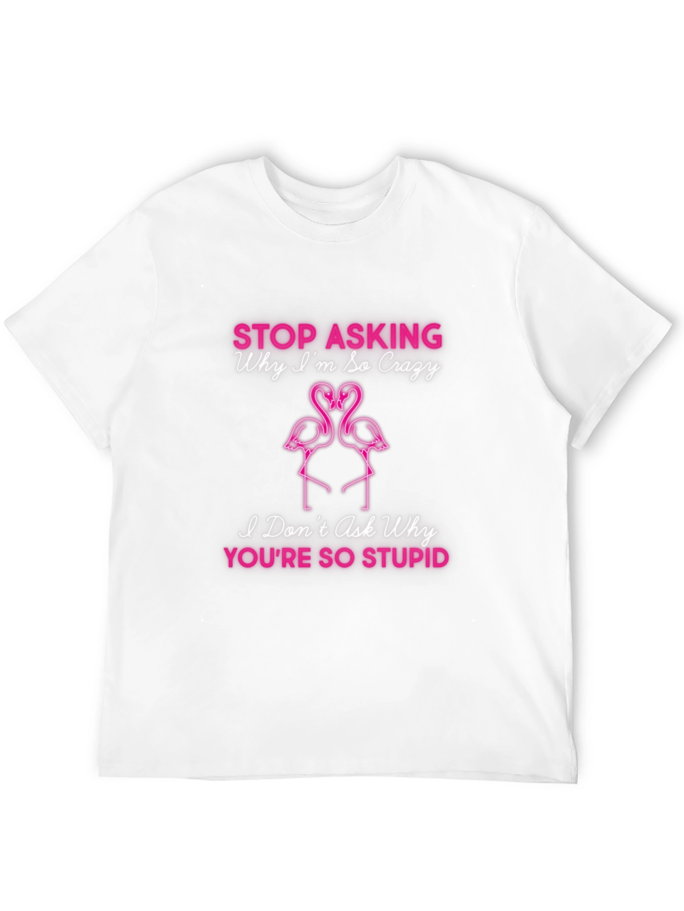 Crazy Flamingo Graphic T-Shirt