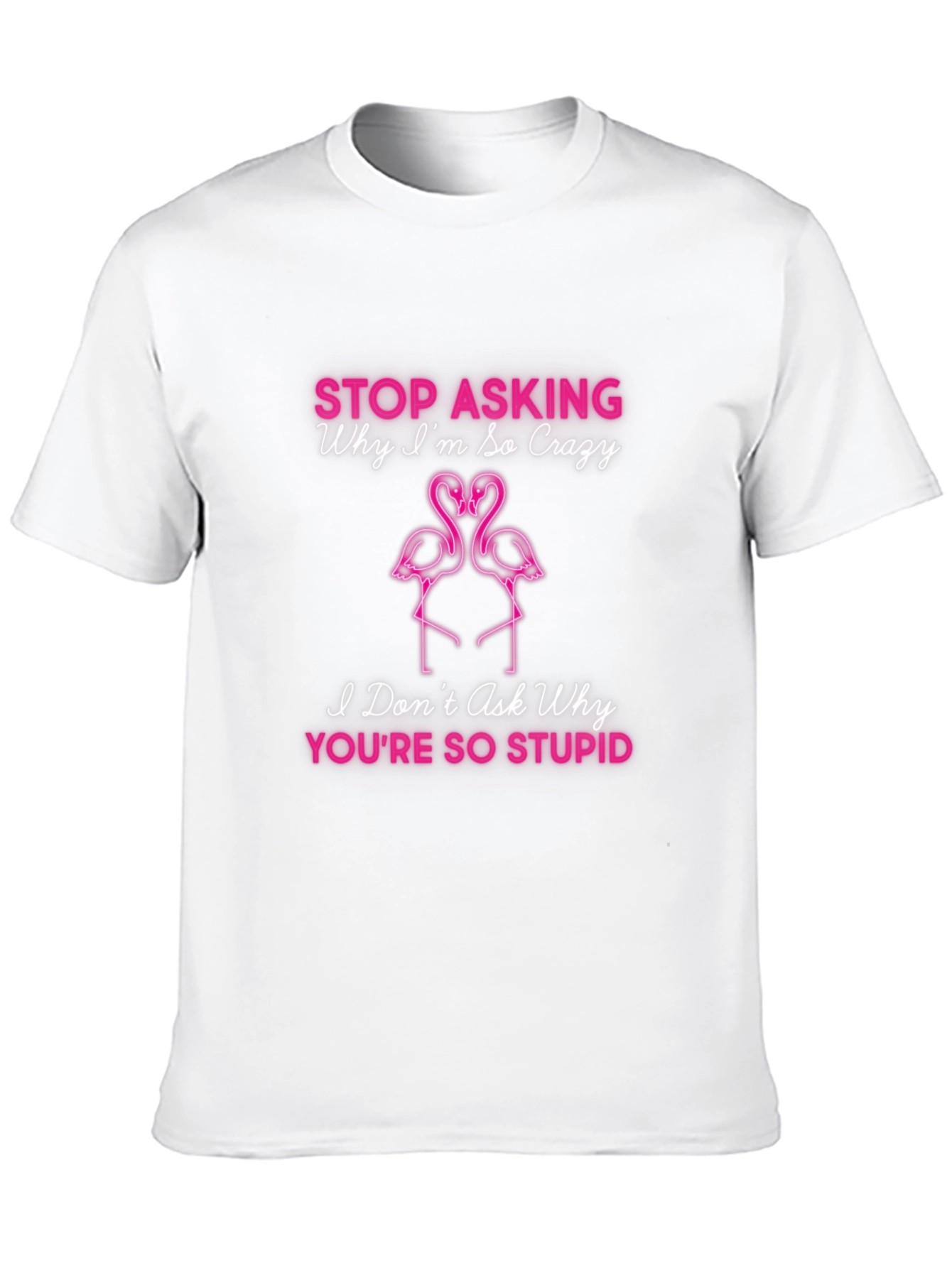 Crazy Flamingo Graphic T-Shirt