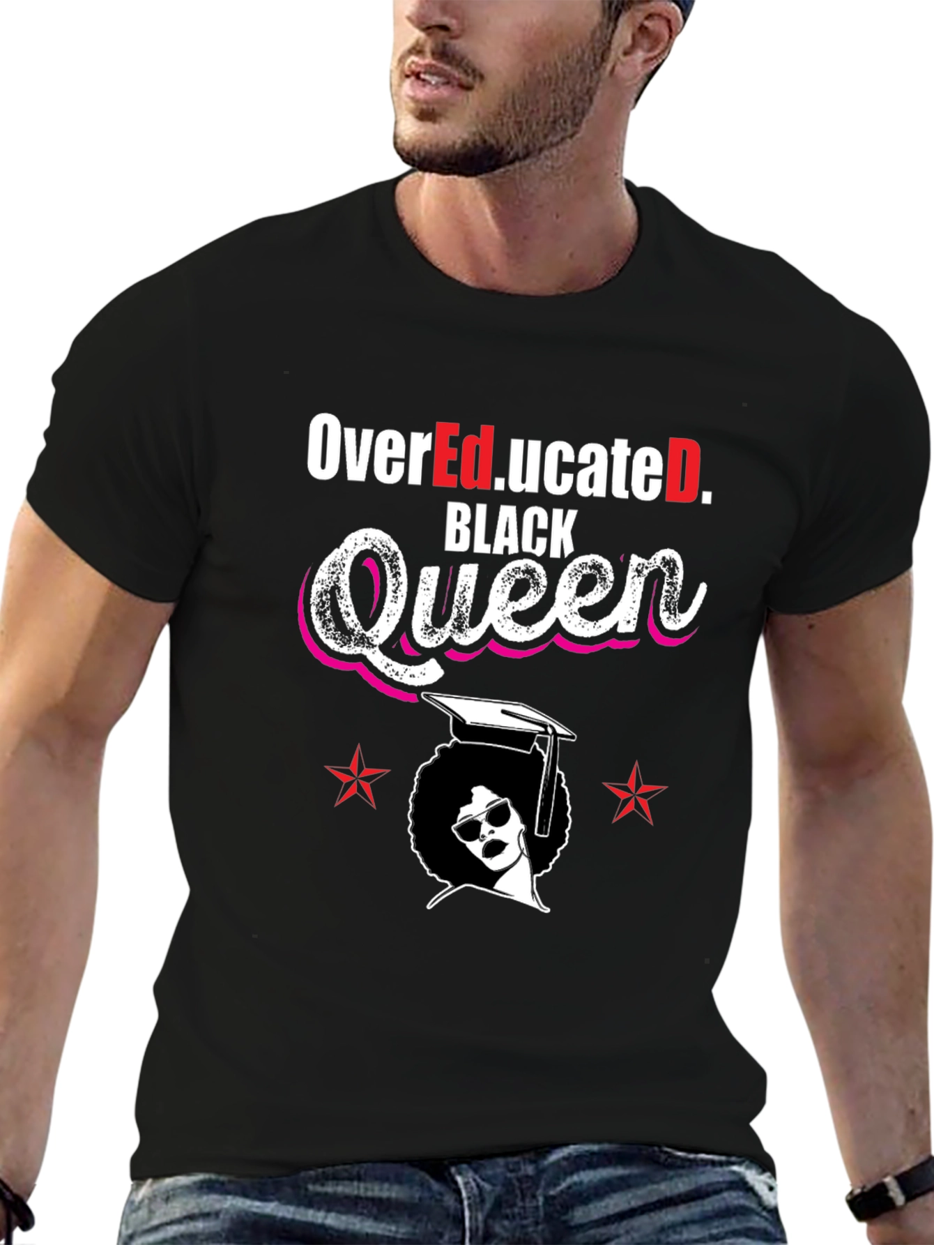 Over Educated Black Queen T-Shirt