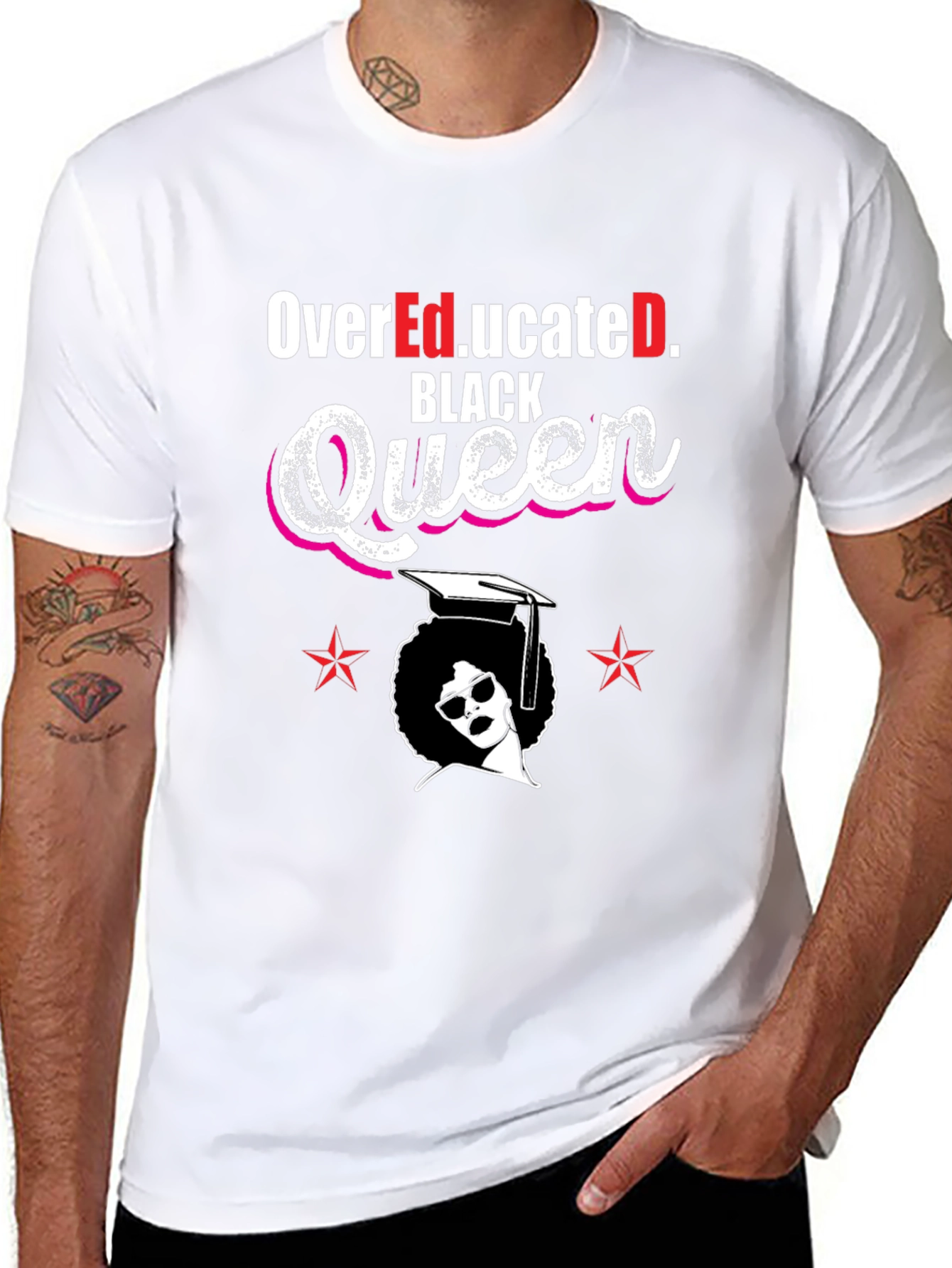 Over Educated Black Queen T-Shirt