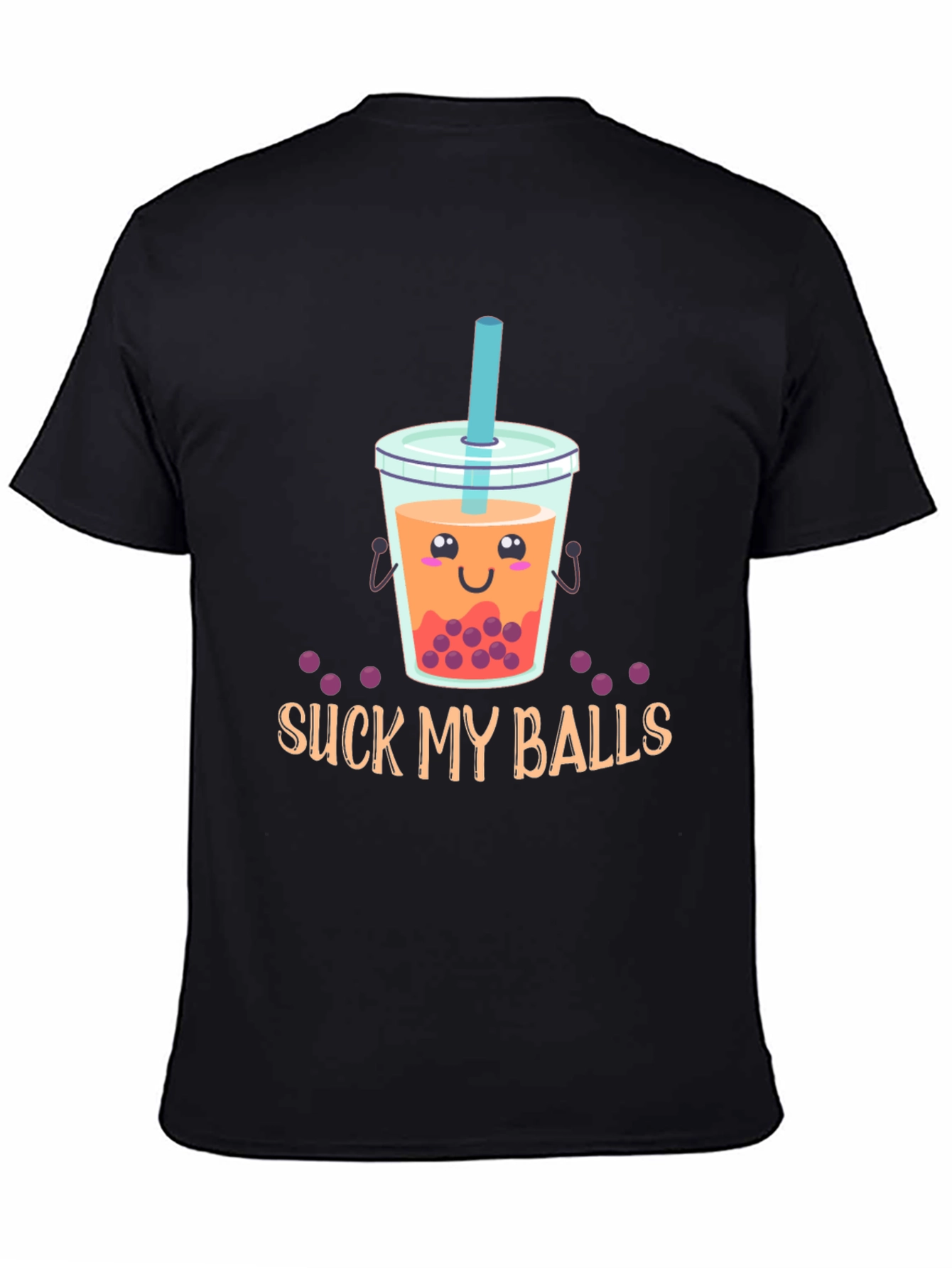 Suck My Balls Bubble Tea Graphic T-Shirt