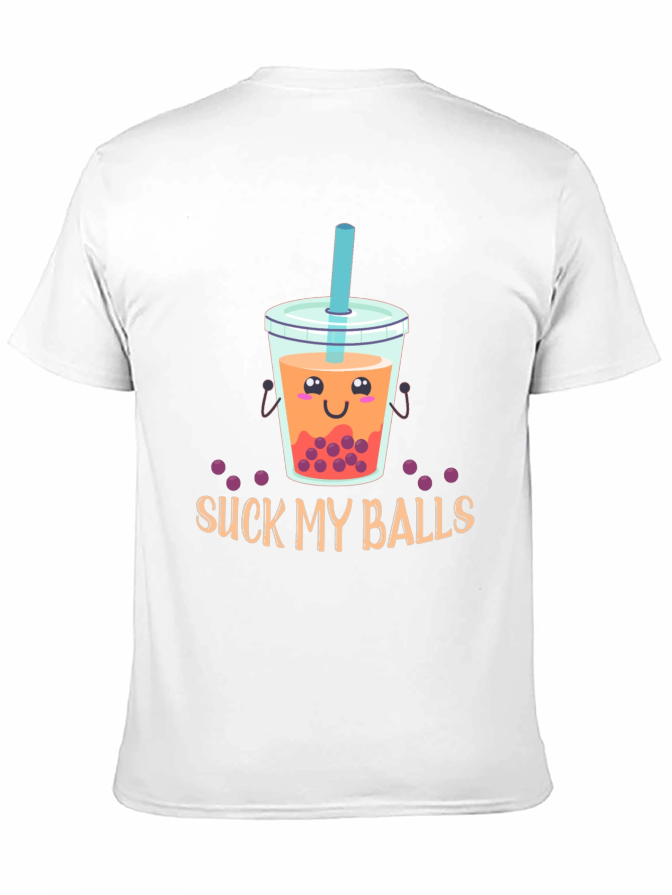 Suck My Balls Bubble Tea Graphic T-Shirt