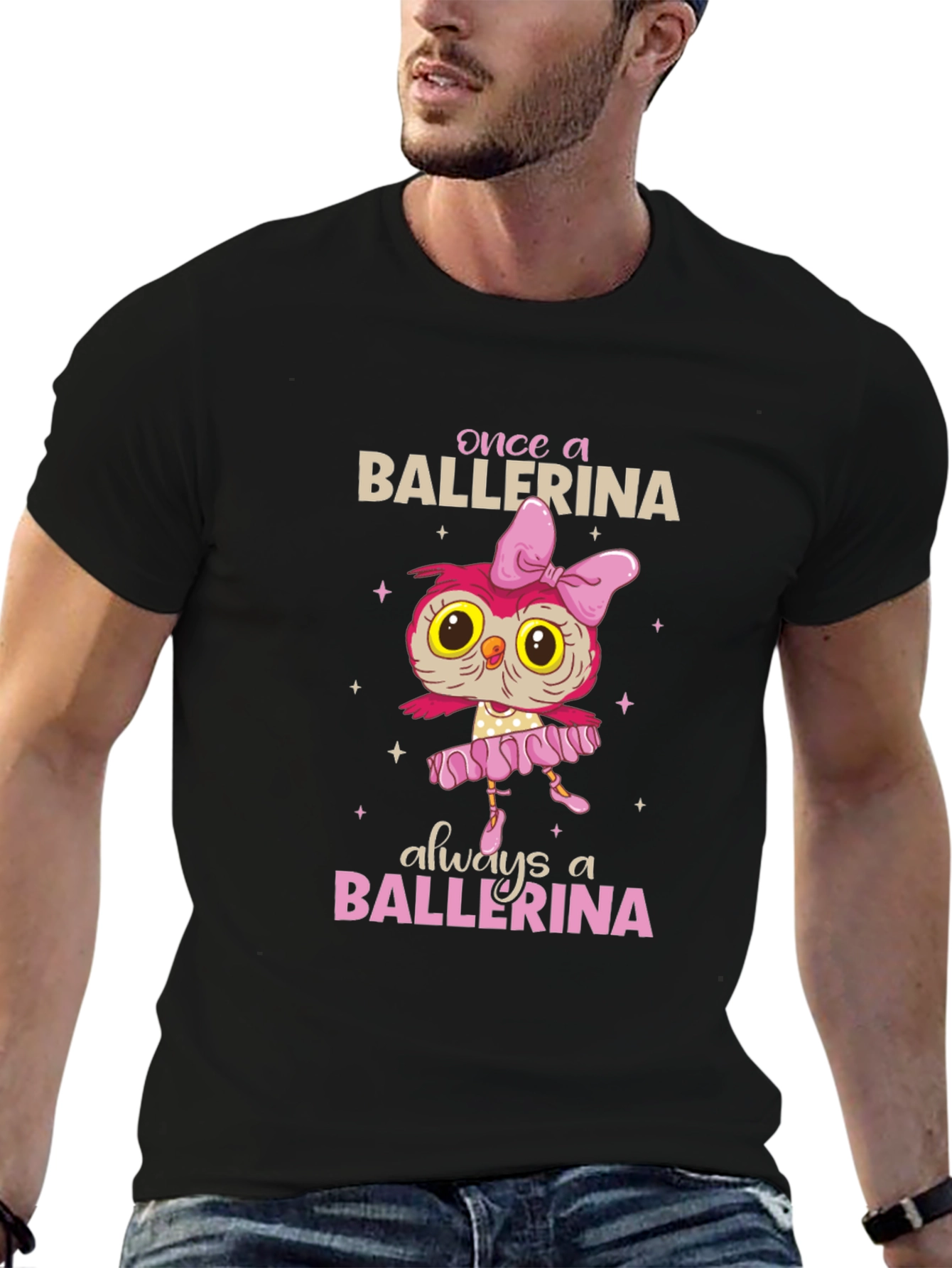 Ballerina Owl Graphic T-Shirt