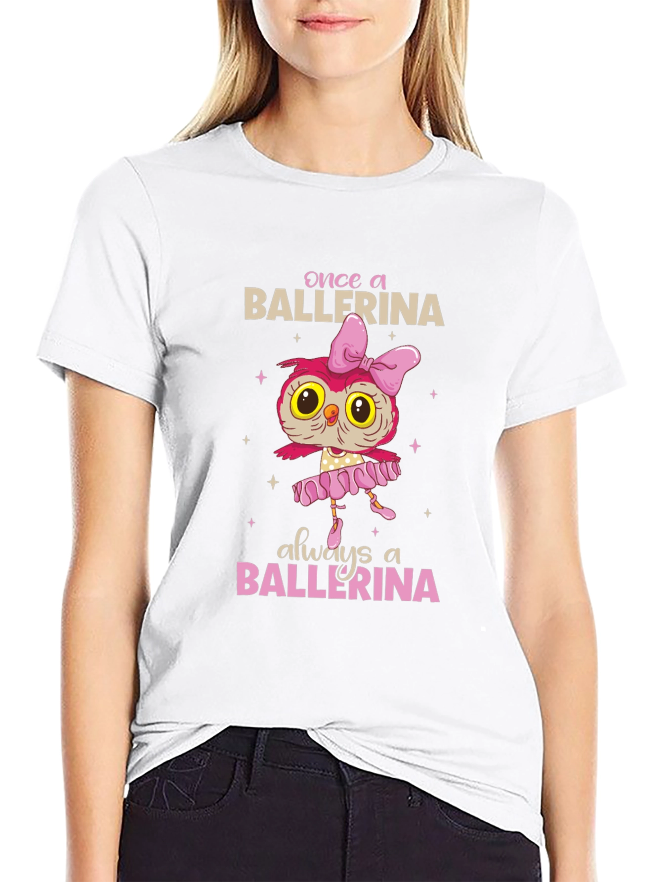 Ballerina Owl Graphic T-Shirt