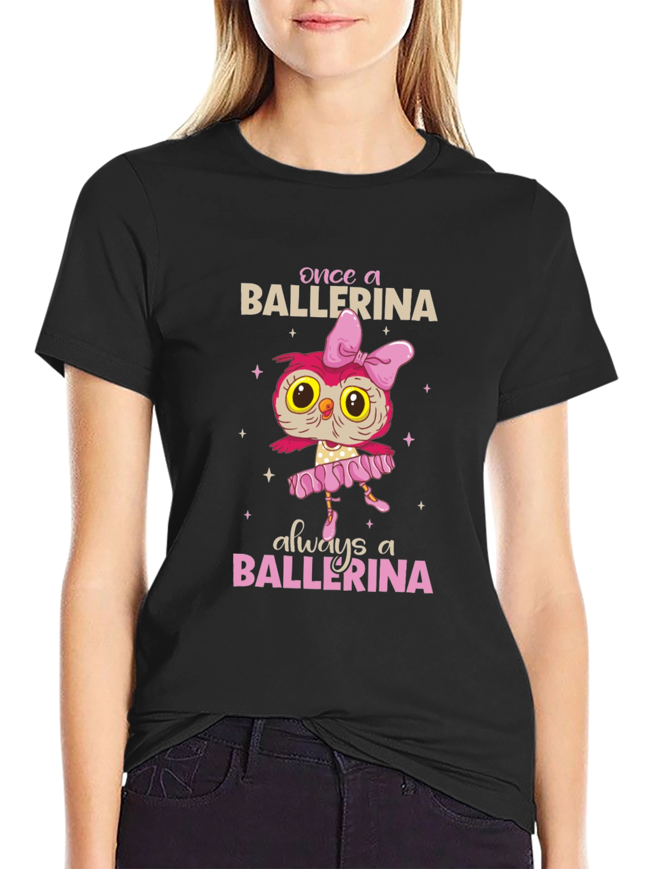 Ballerina Owl Graphic T-Shirt