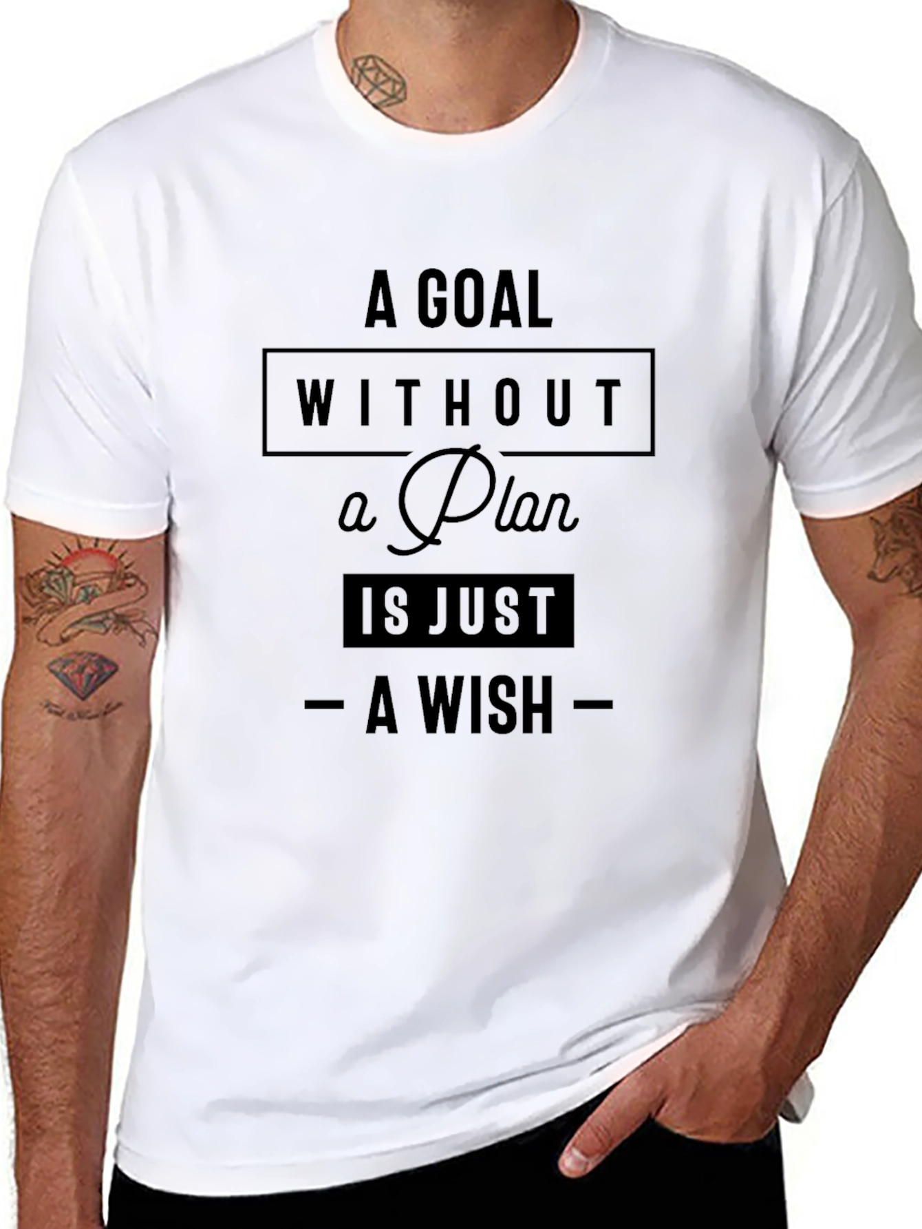 Goal Without a Plan Graphic Tee - Motivational Shirt