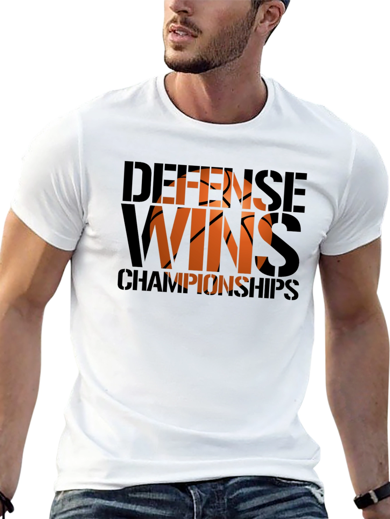 Defense Wins Championships Basketball Graphic Tee