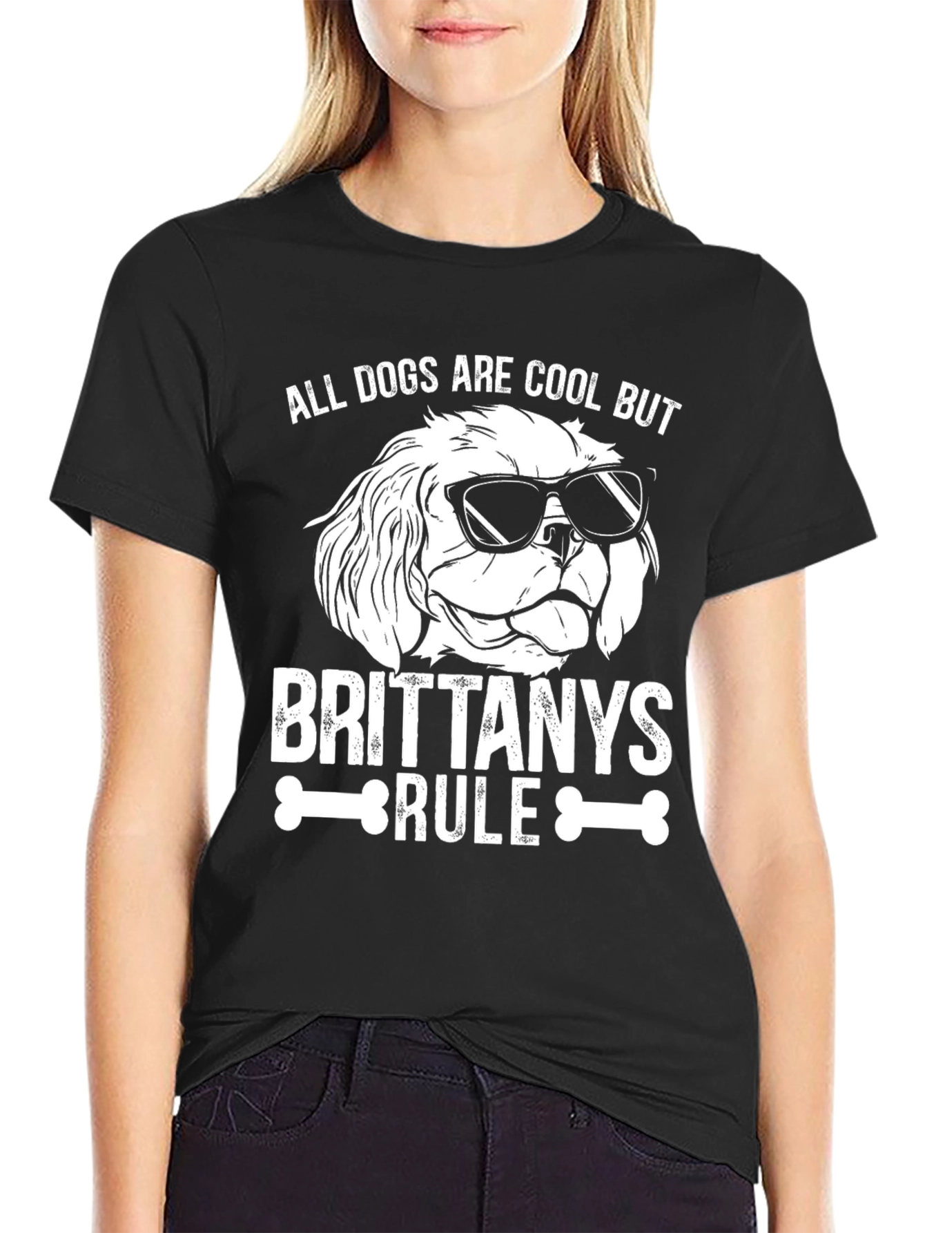 Cool Dogs Graphic T-Shirt - Brittany Spaniel Lovers