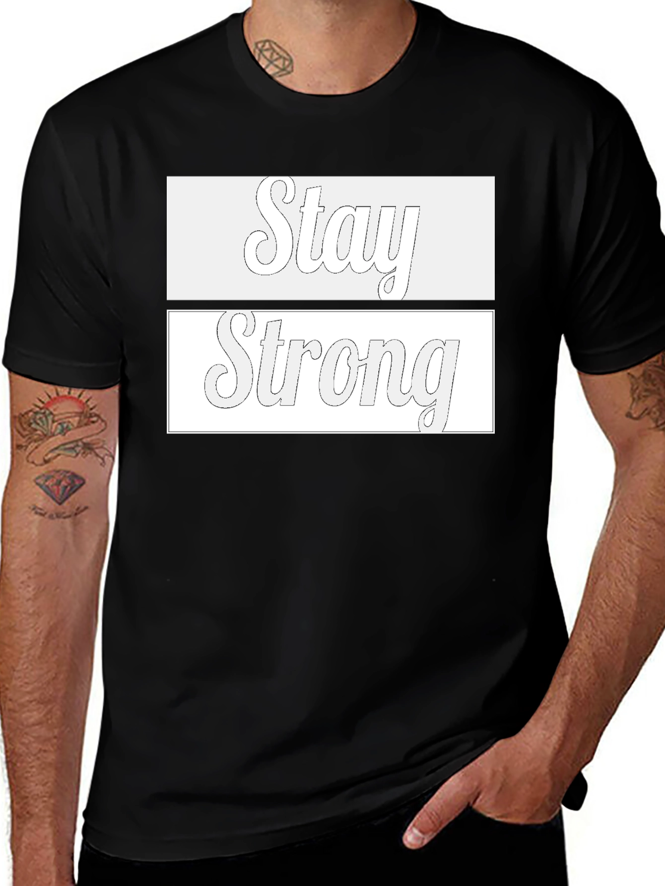 Stay Strong Graphic T-Shirt - Stylish & Motivational Tee