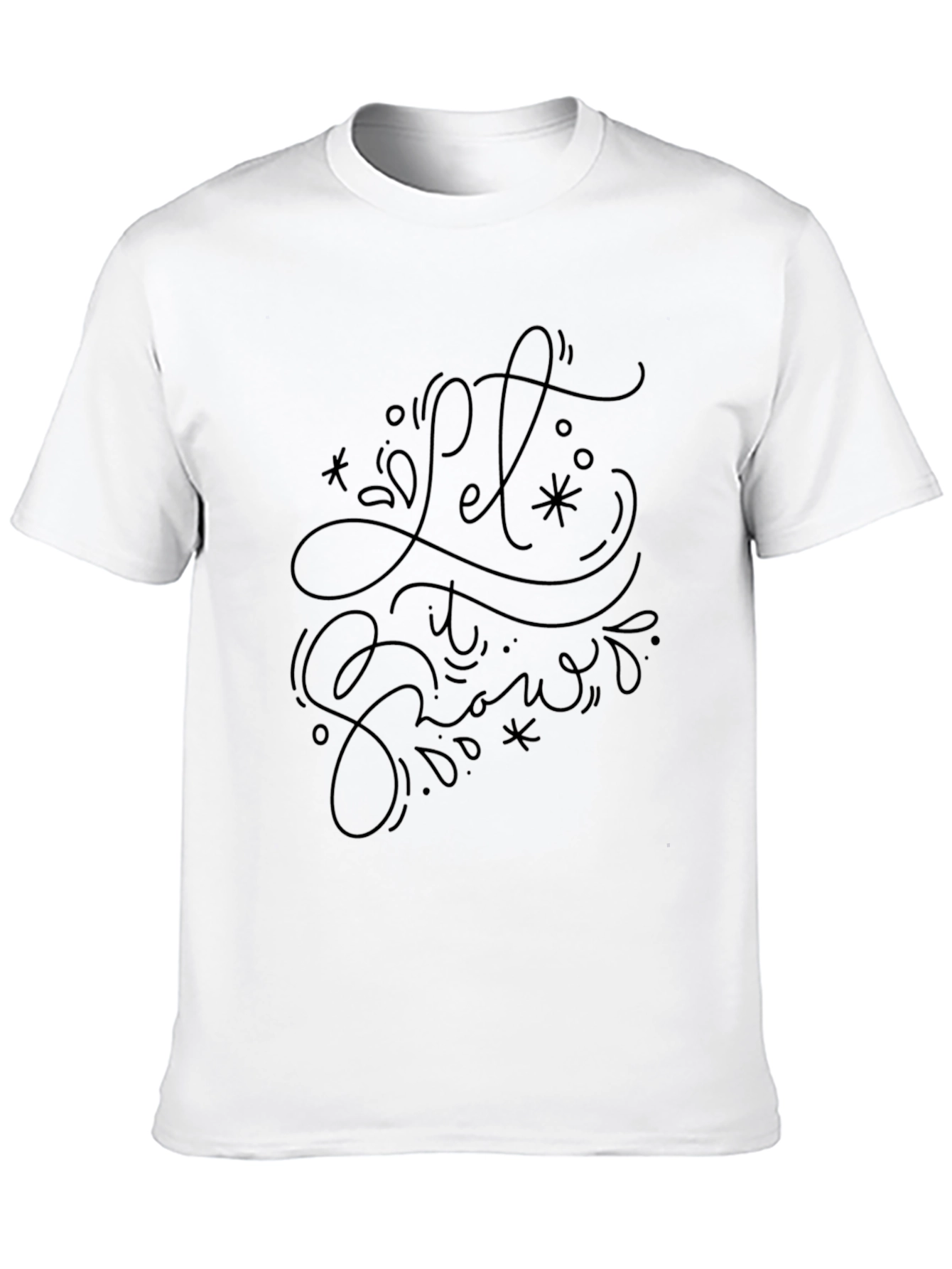 Let it Snow Black Graphic Tee