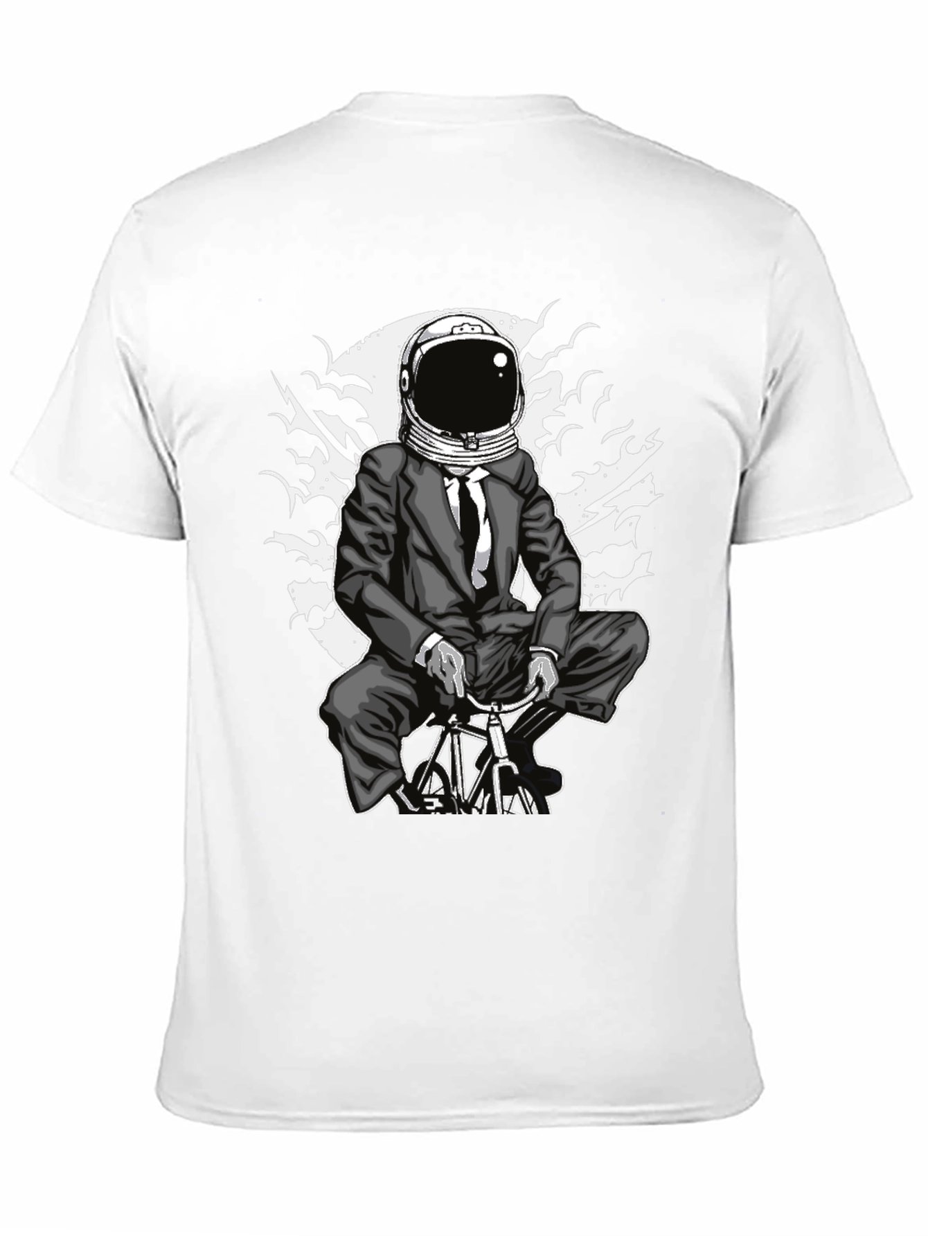Astronaut Biker Black T-Shirt - Unique Graphic Tee