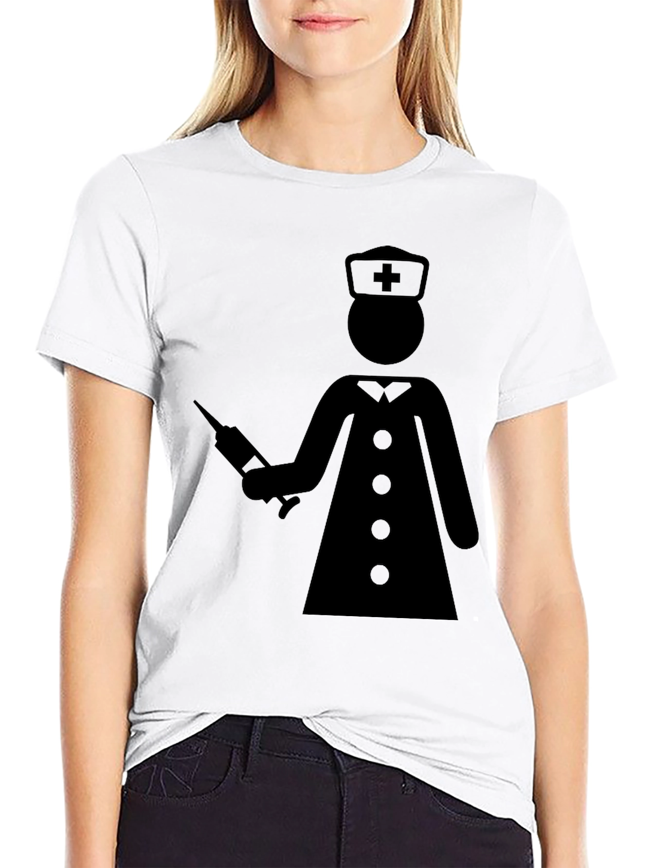 Nurse Stick Figure Graphic T-Shirt