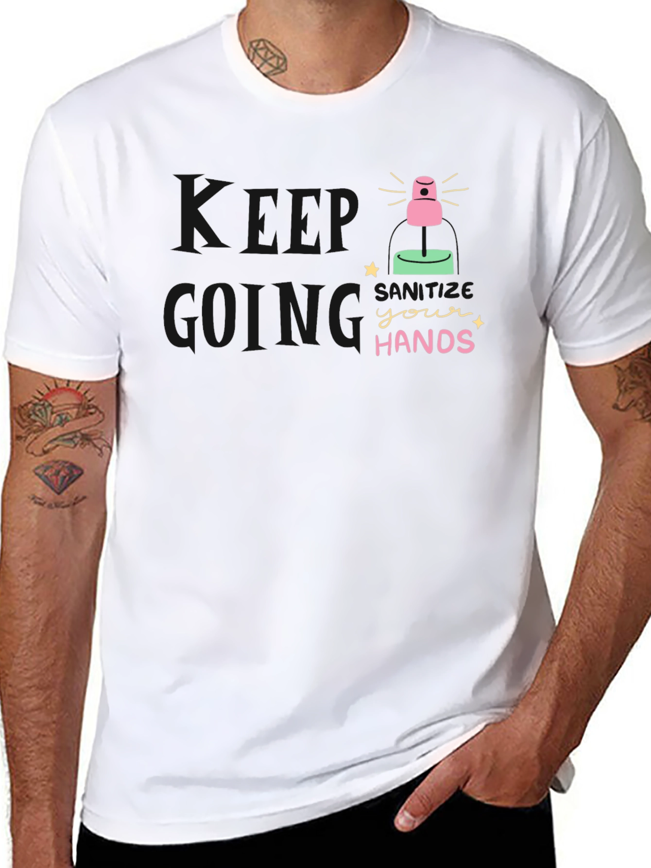 Sanitize Your Hands Black T-Shirt