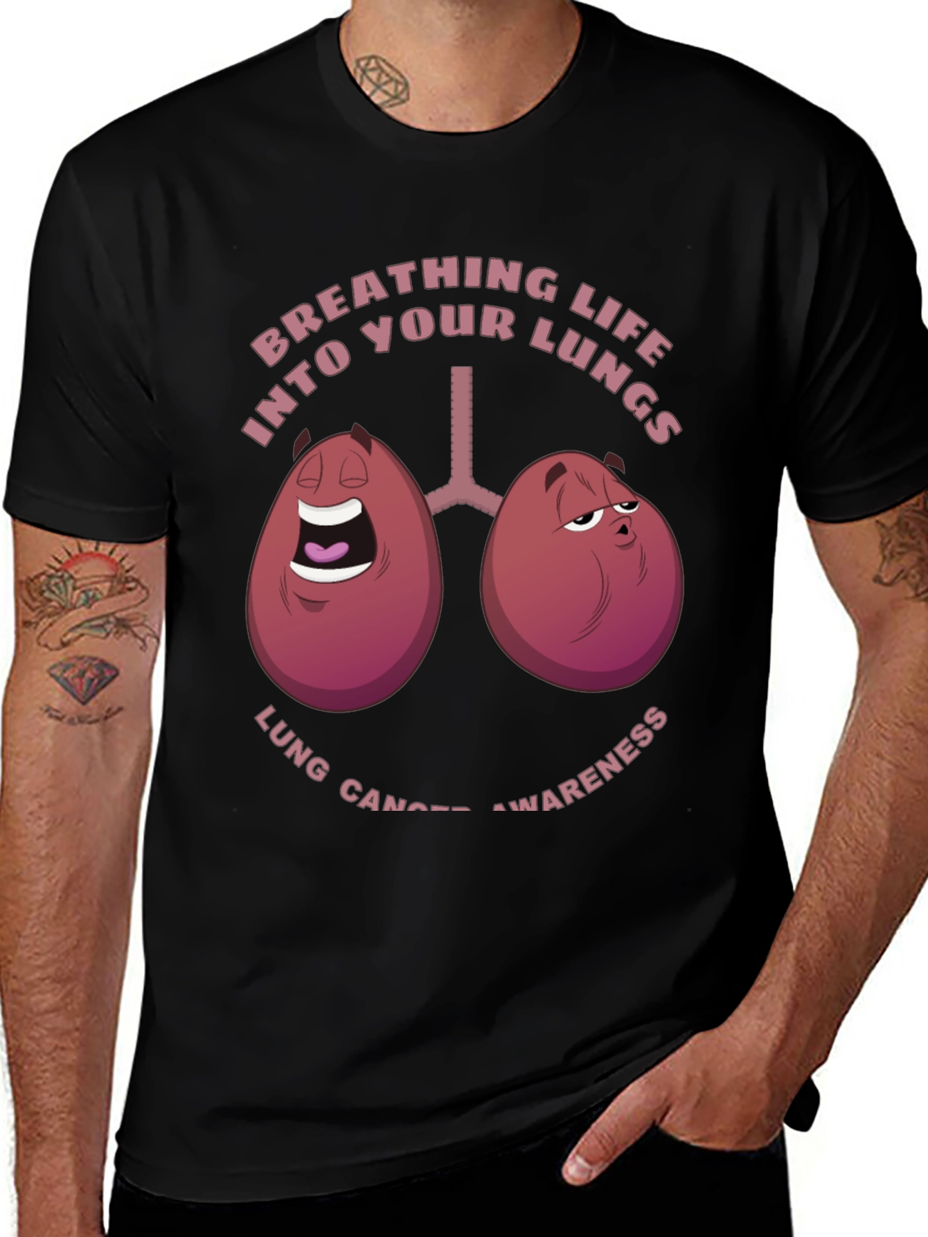 Breathing Life T-Shirt Lung Cancer Awareness Tee