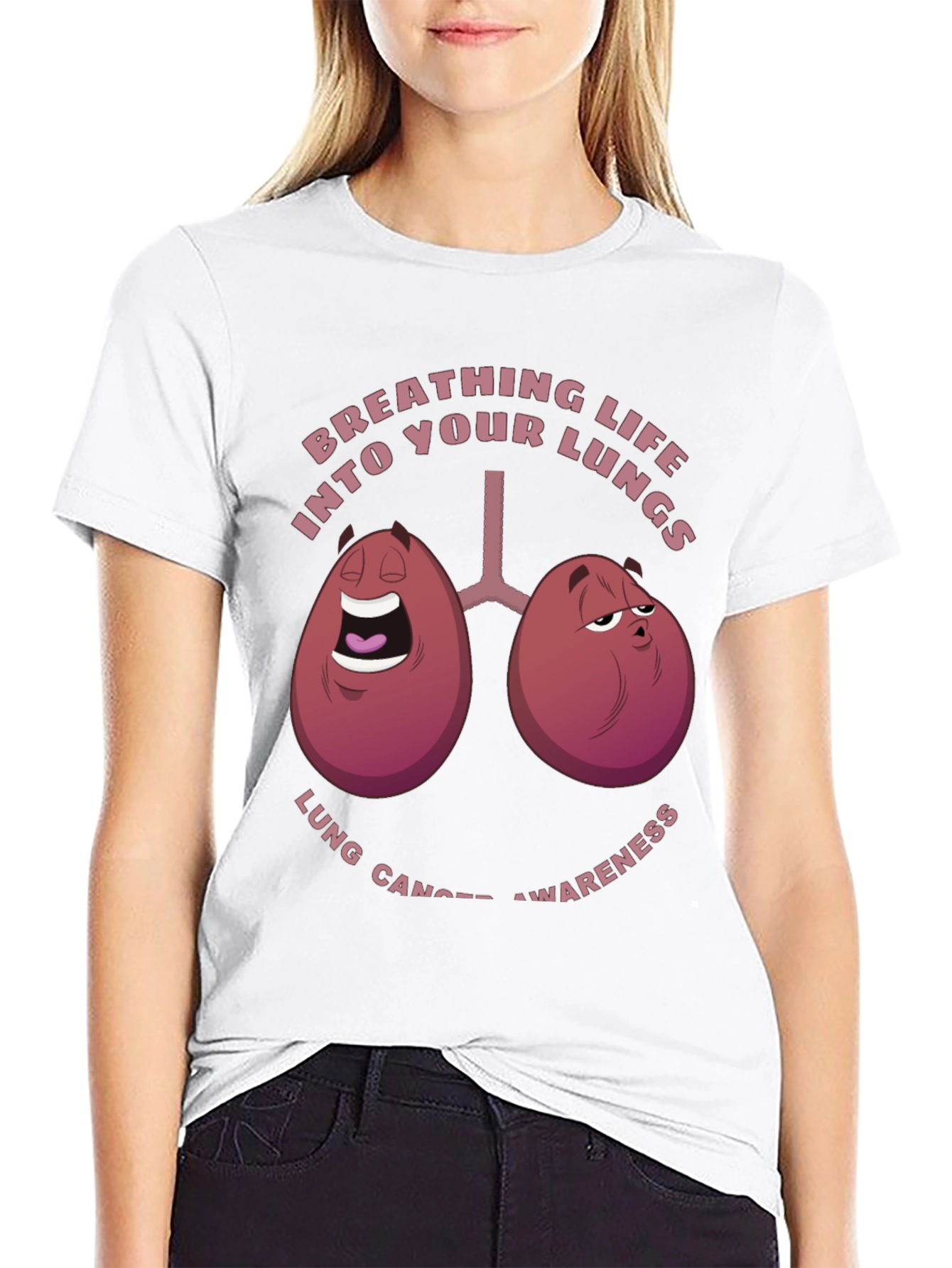 Breathing Life T-Shirt Lung Cancer Awareness Tee