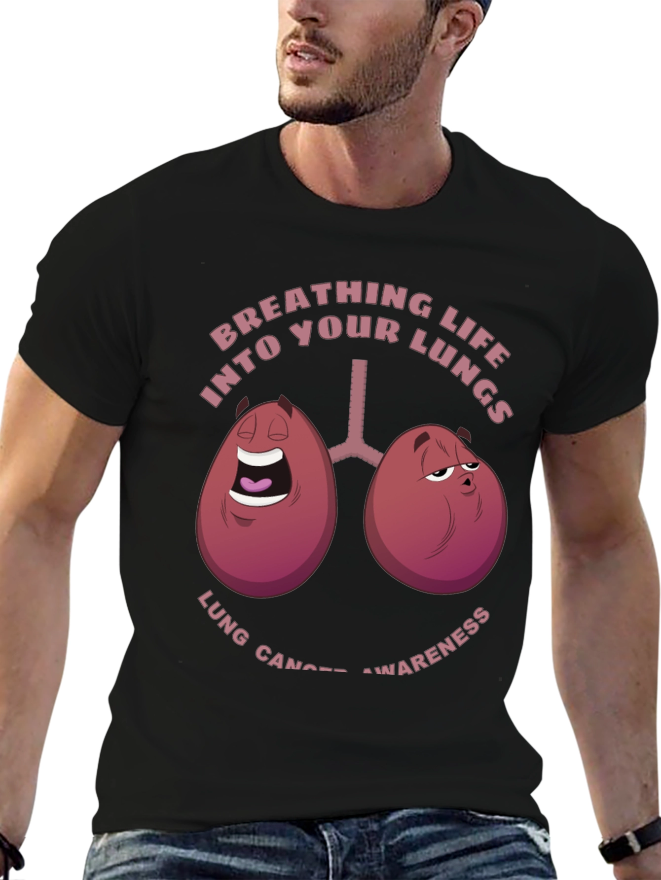 Breathing Life T-Shirt Lung Cancer Awareness Tee