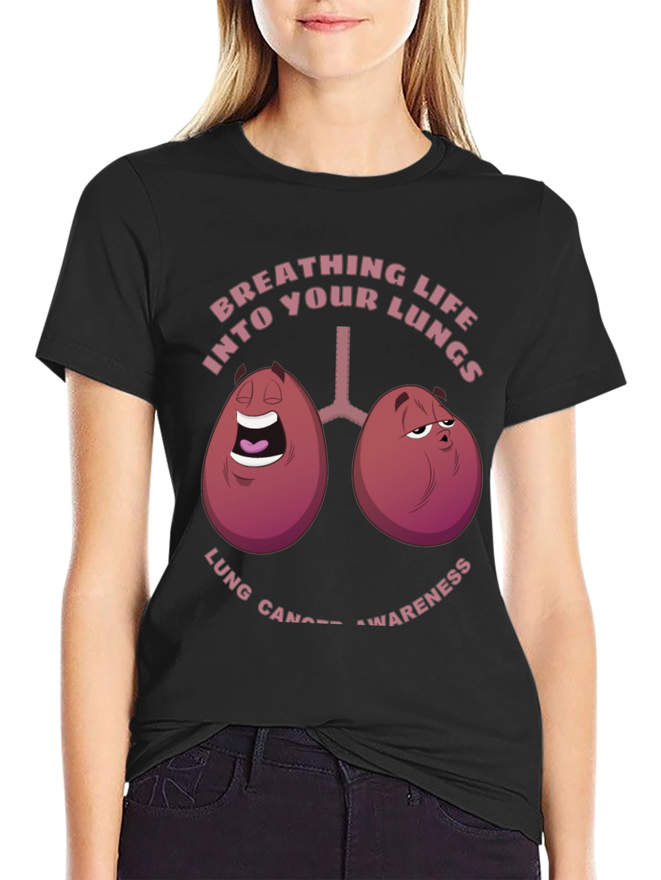 Breathing Life T-Shirt Lung Cancer Awareness Tee