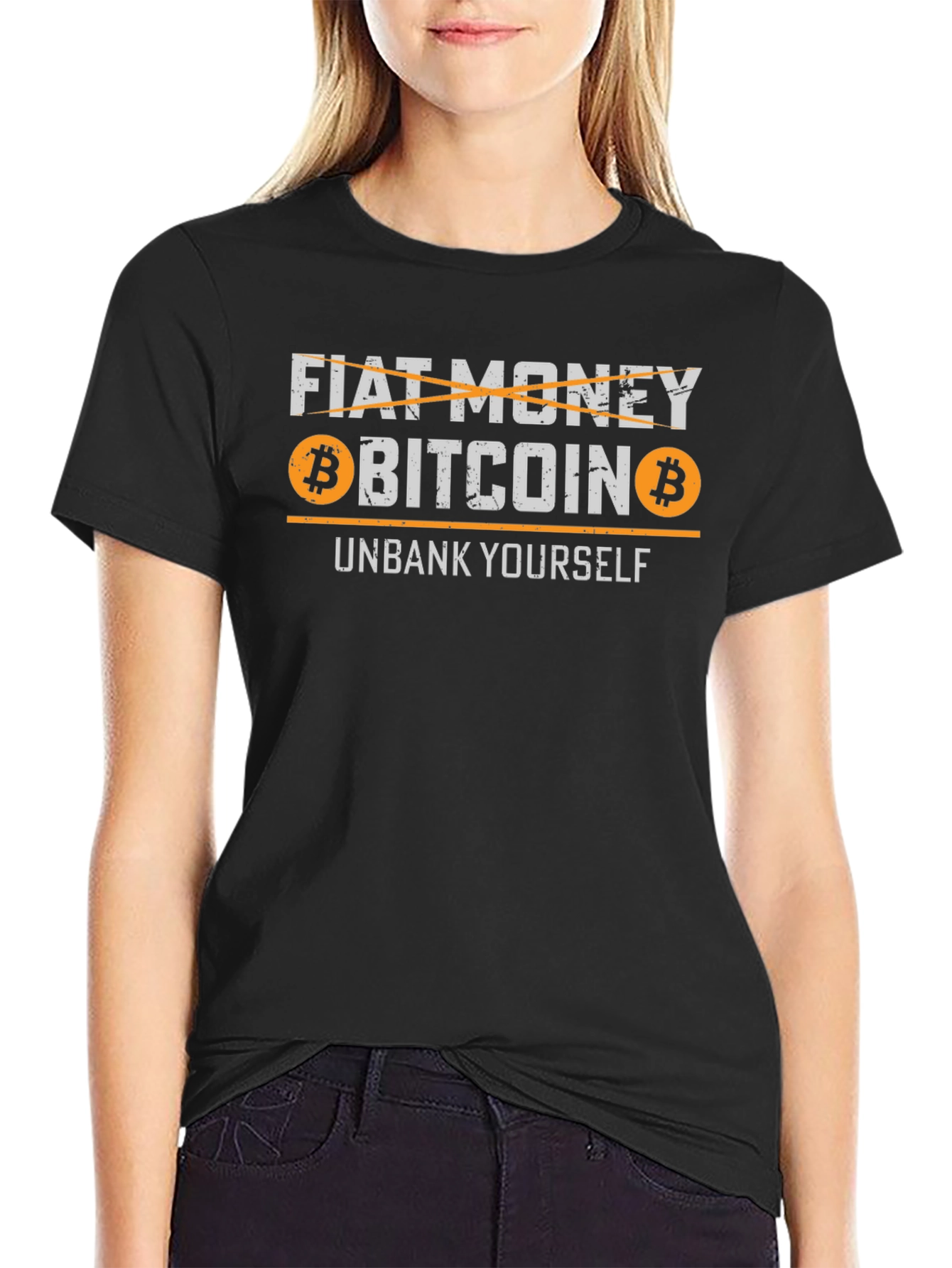 Bitcoin Unbank Yourself Black T-Shirt