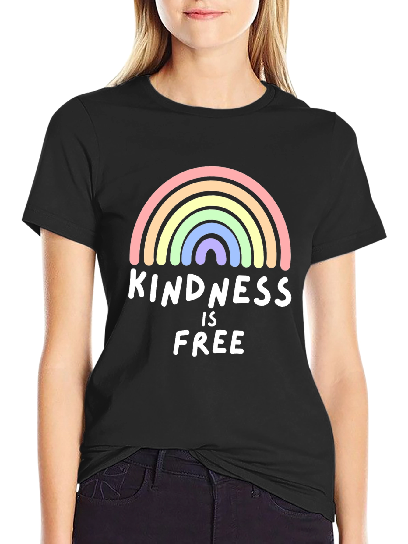 Kindness is Free Rainbow Graphic Tee