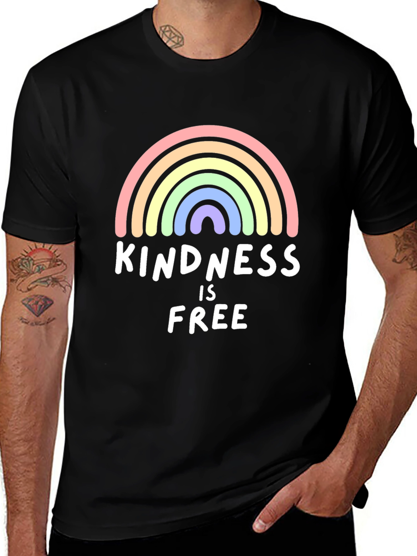 Kindness is Free Rainbow Graphic Tee