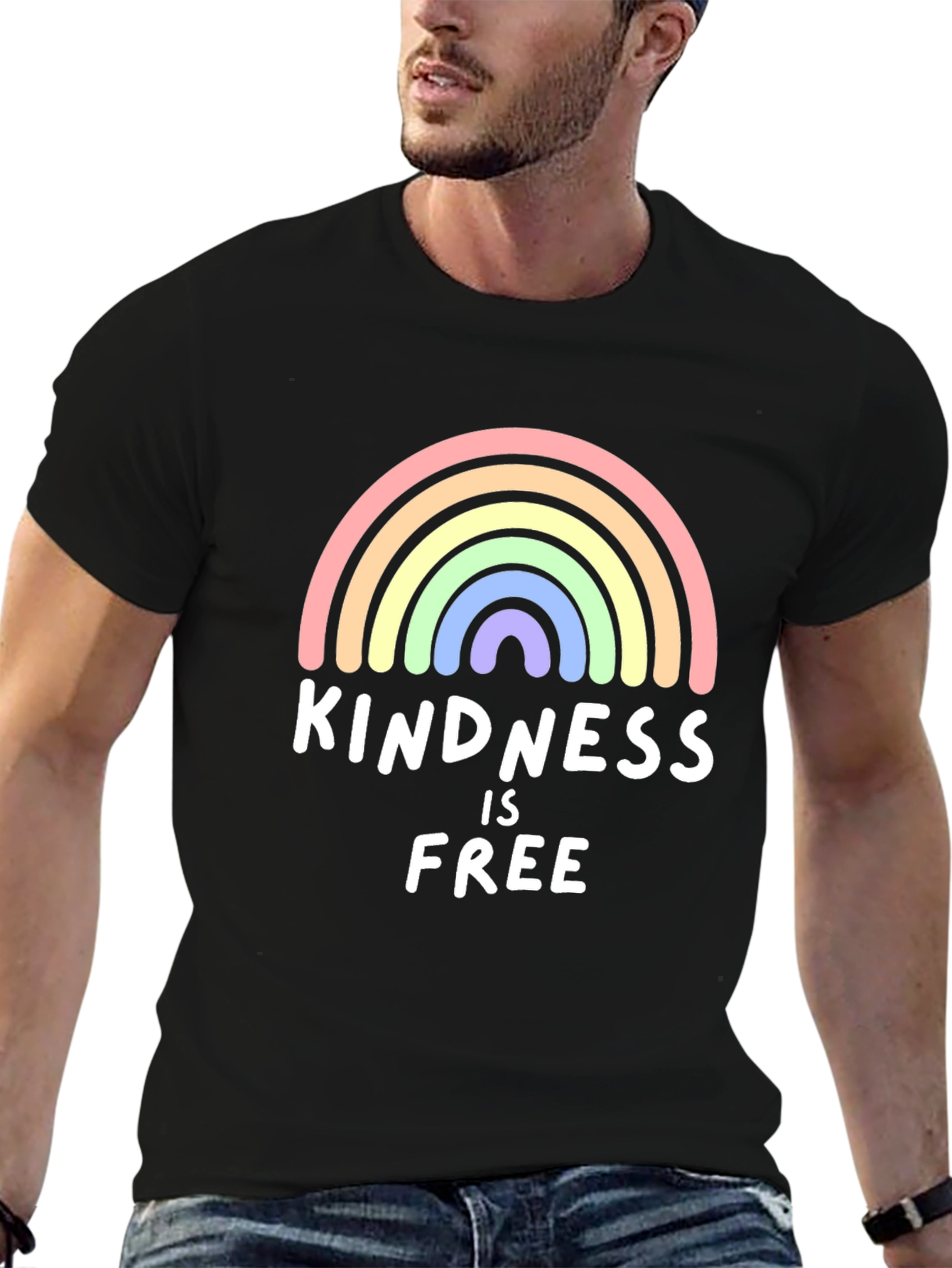 Kindness is Free Rainbow Graphic Tee