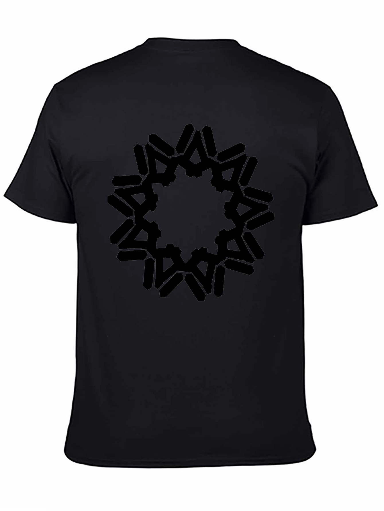 Abstract Black Graphic Tee - Stylish Casual Wear
