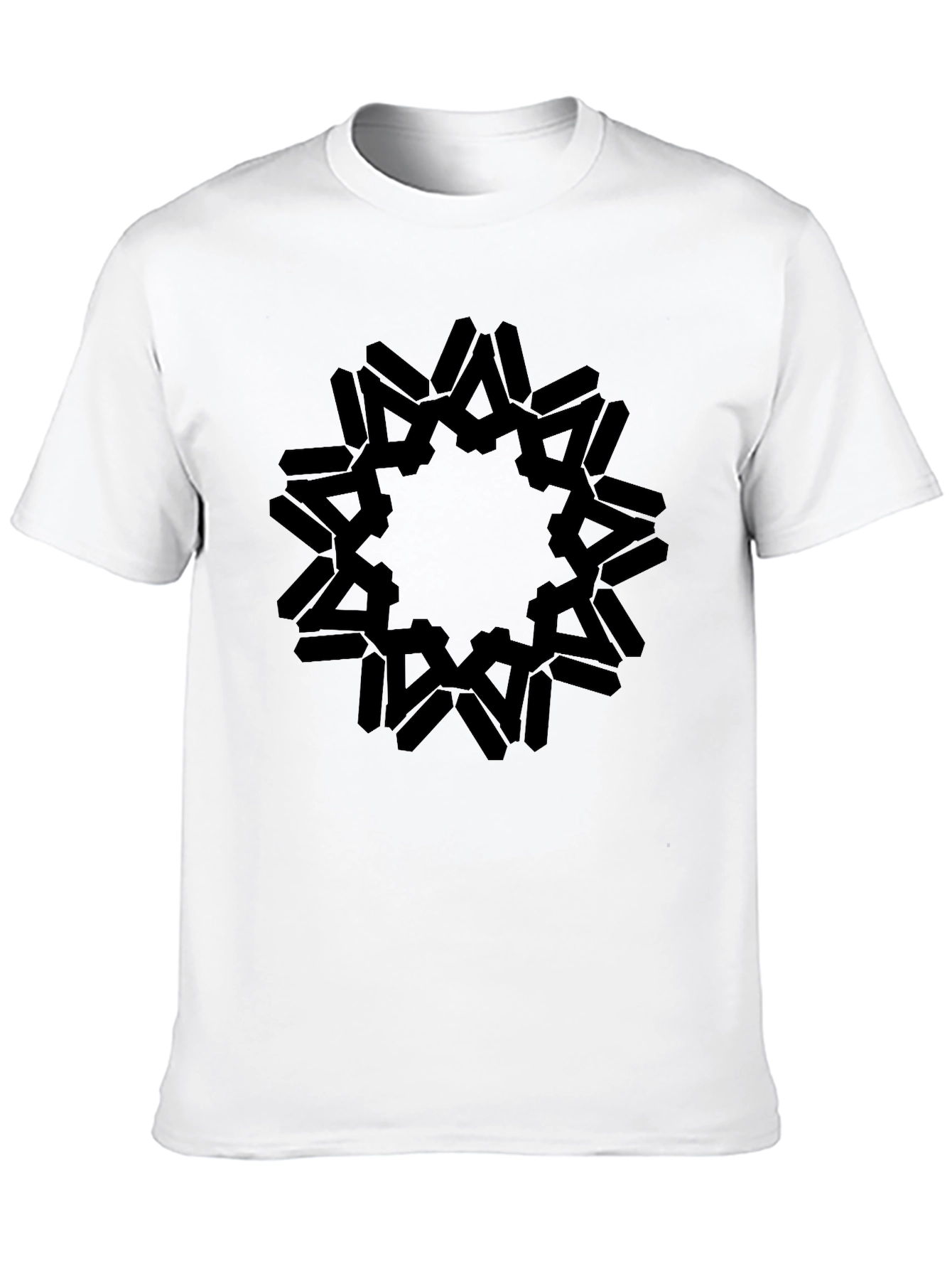 Abstract Black Graphic Tee - Stylish Casual Wear