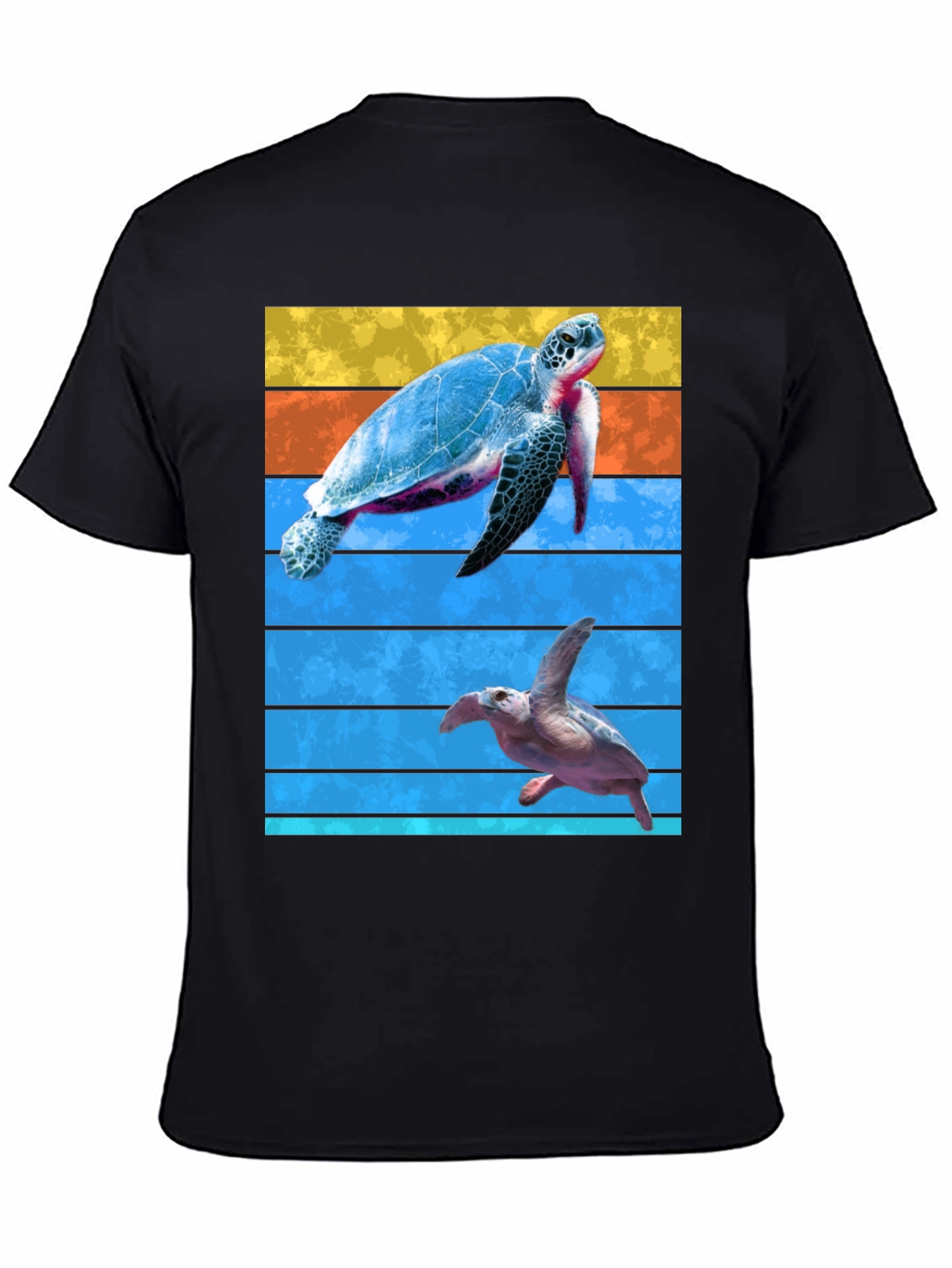 Turtle Graphic Tee - Ocean Lovers Black T-Shirt