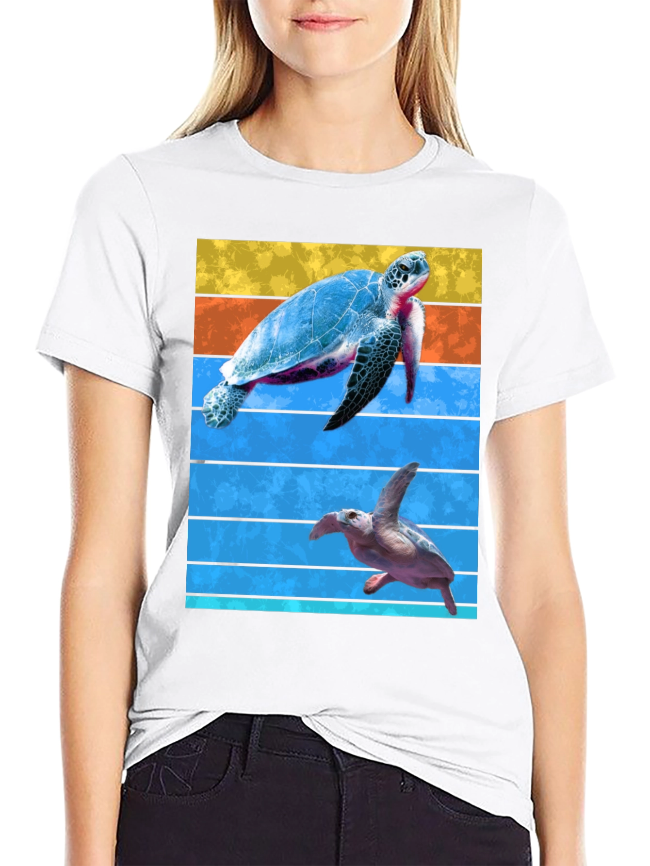 Turtle Graphic Tee - Ocean Lovers Black T-Shirt