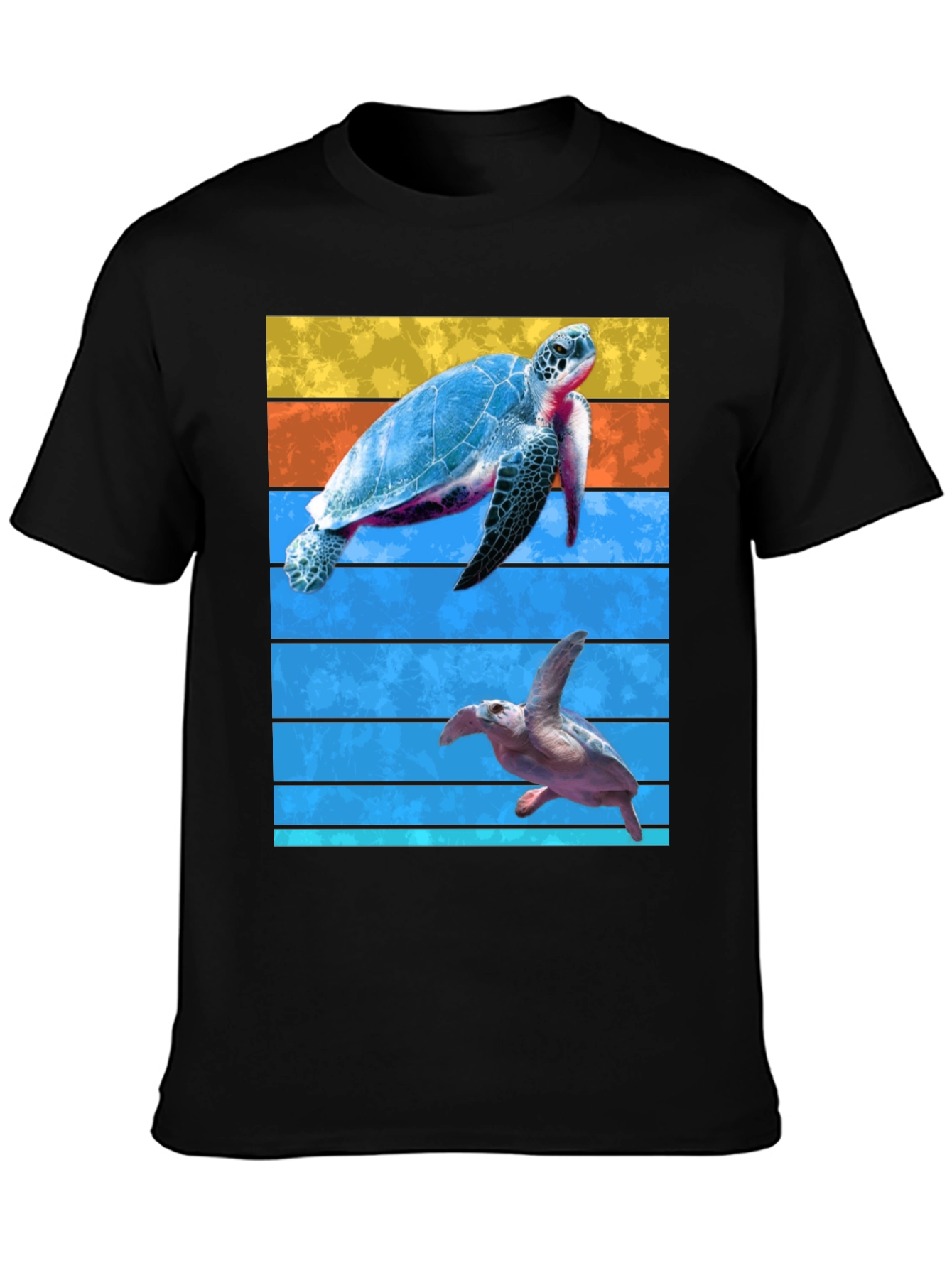 Turtle Graphic Tee - Ocean Lovers Black T-Shirt