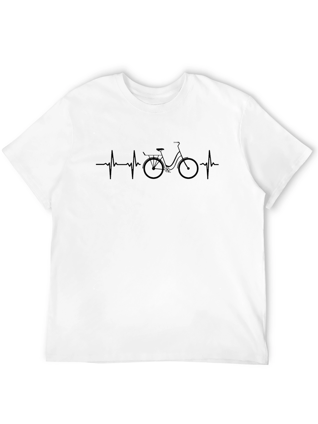 Cycling Heartbeat T-Shirt - Black