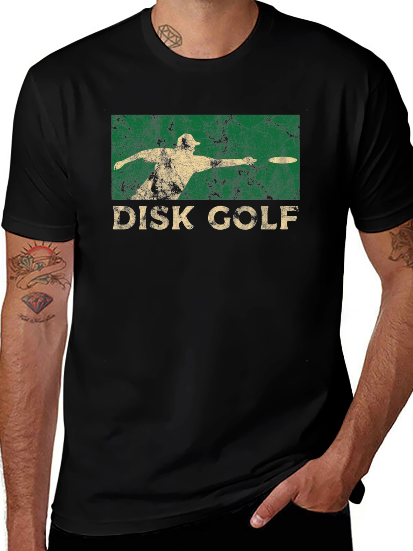 Disk Golf Graphic Tee - Black