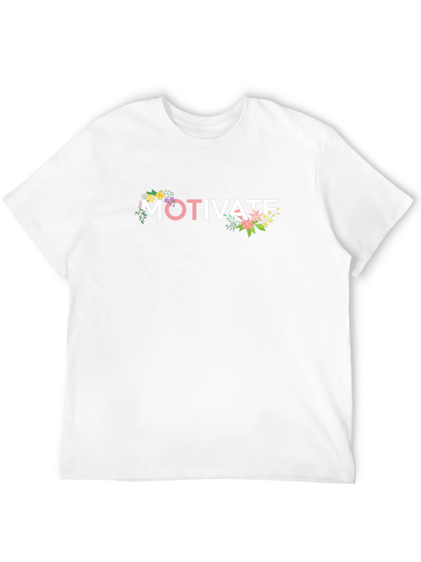 Motivate Floral Graphic T-Shirt - Inspiring Design