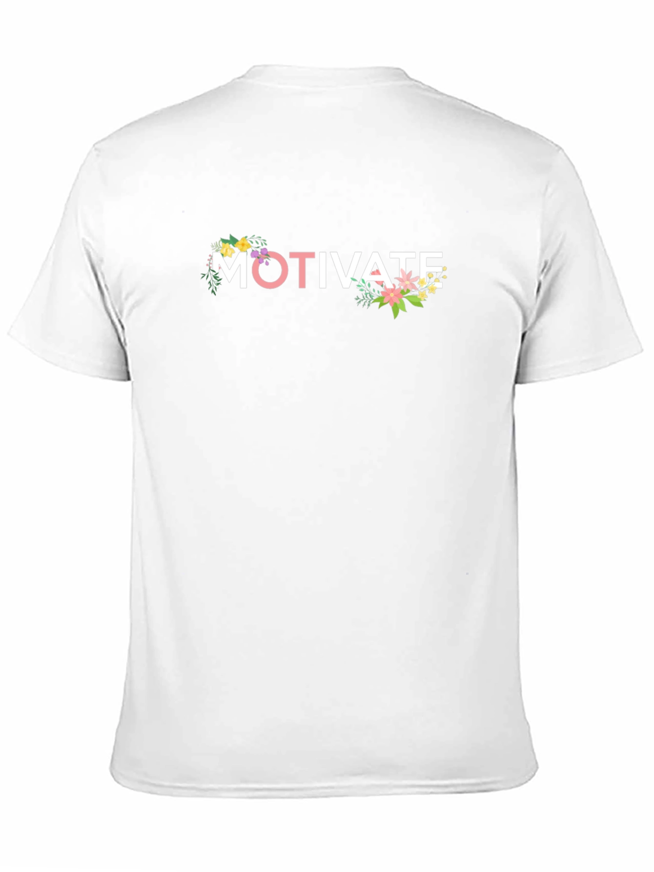 Motivate Floral Graphic T-Shirt - Inspiring Design