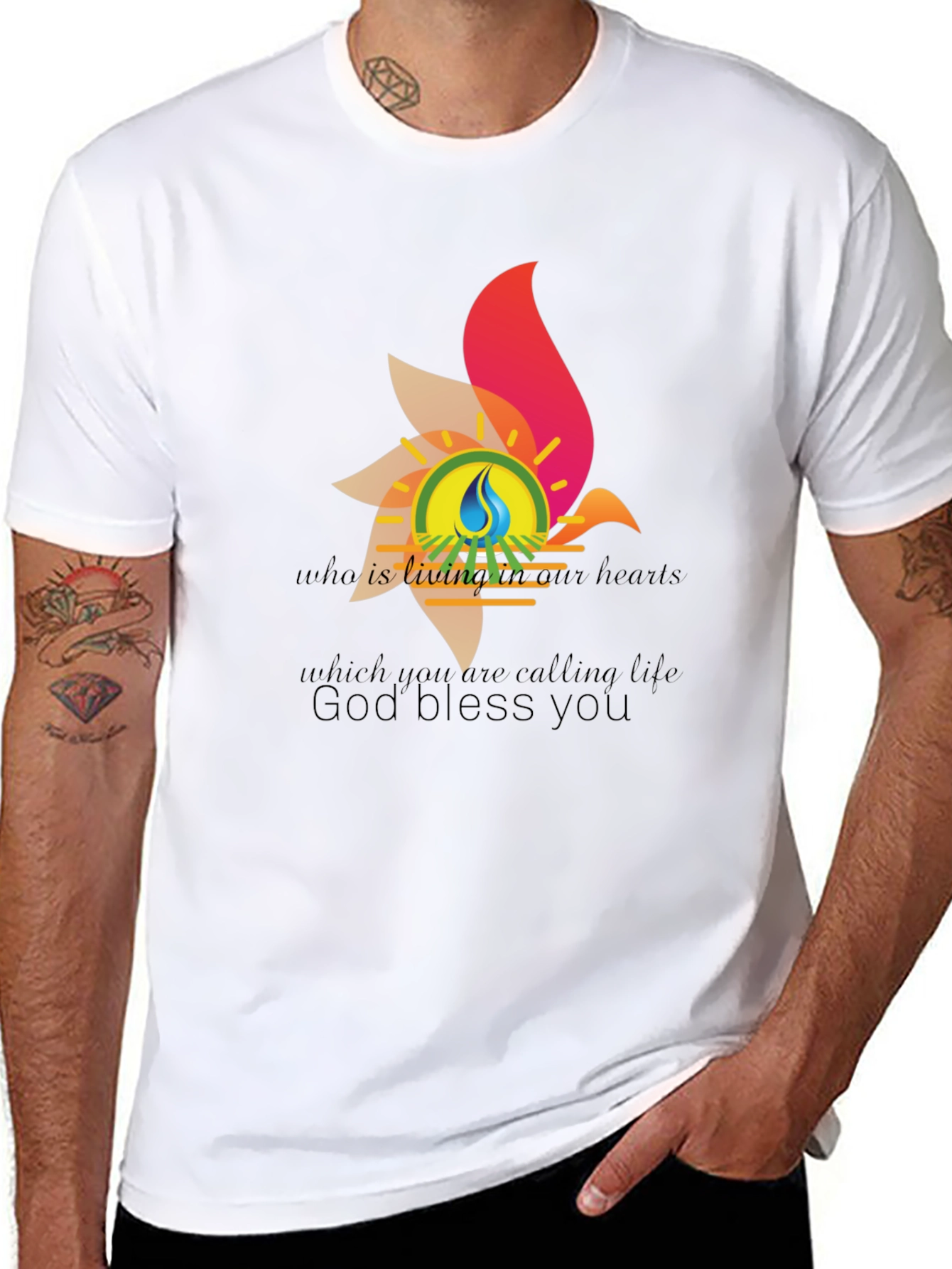Inspirational Graphic Tee - God Bless You T-Shirt