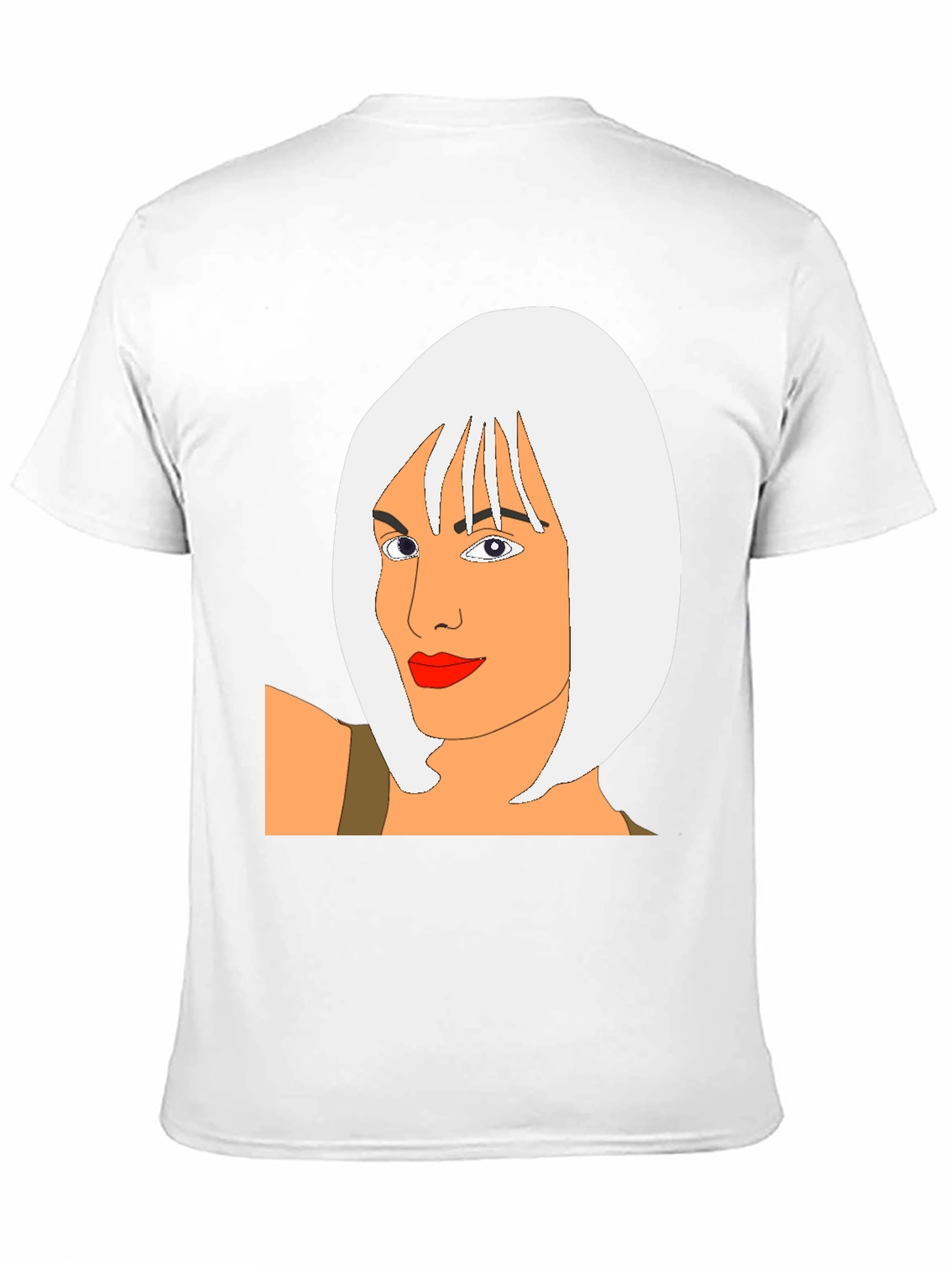 Cool Graphic T-Shirt - Cartoon Woman Portrait