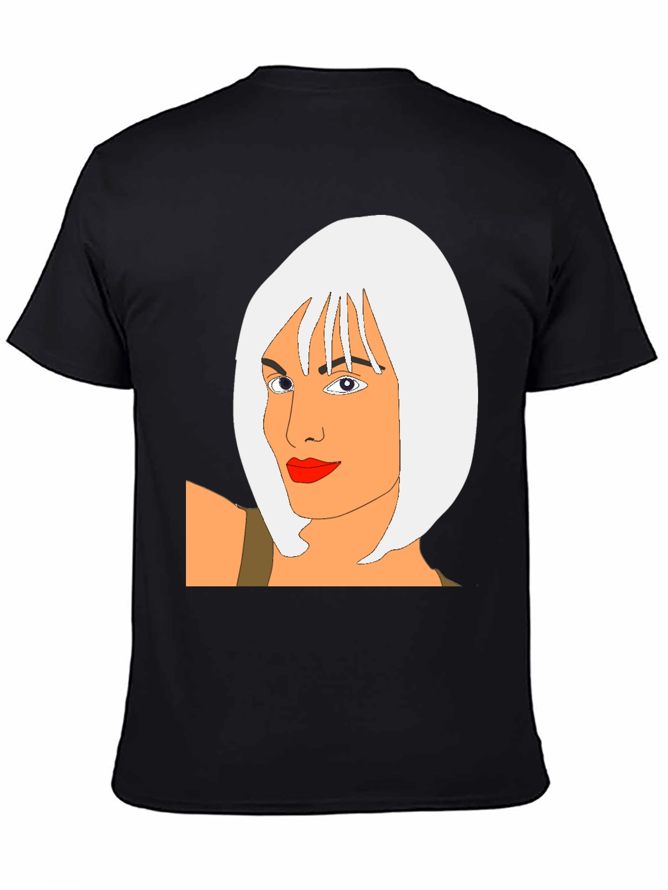 Cool Graphic T-Shirt - Cartoon Woman Portrait