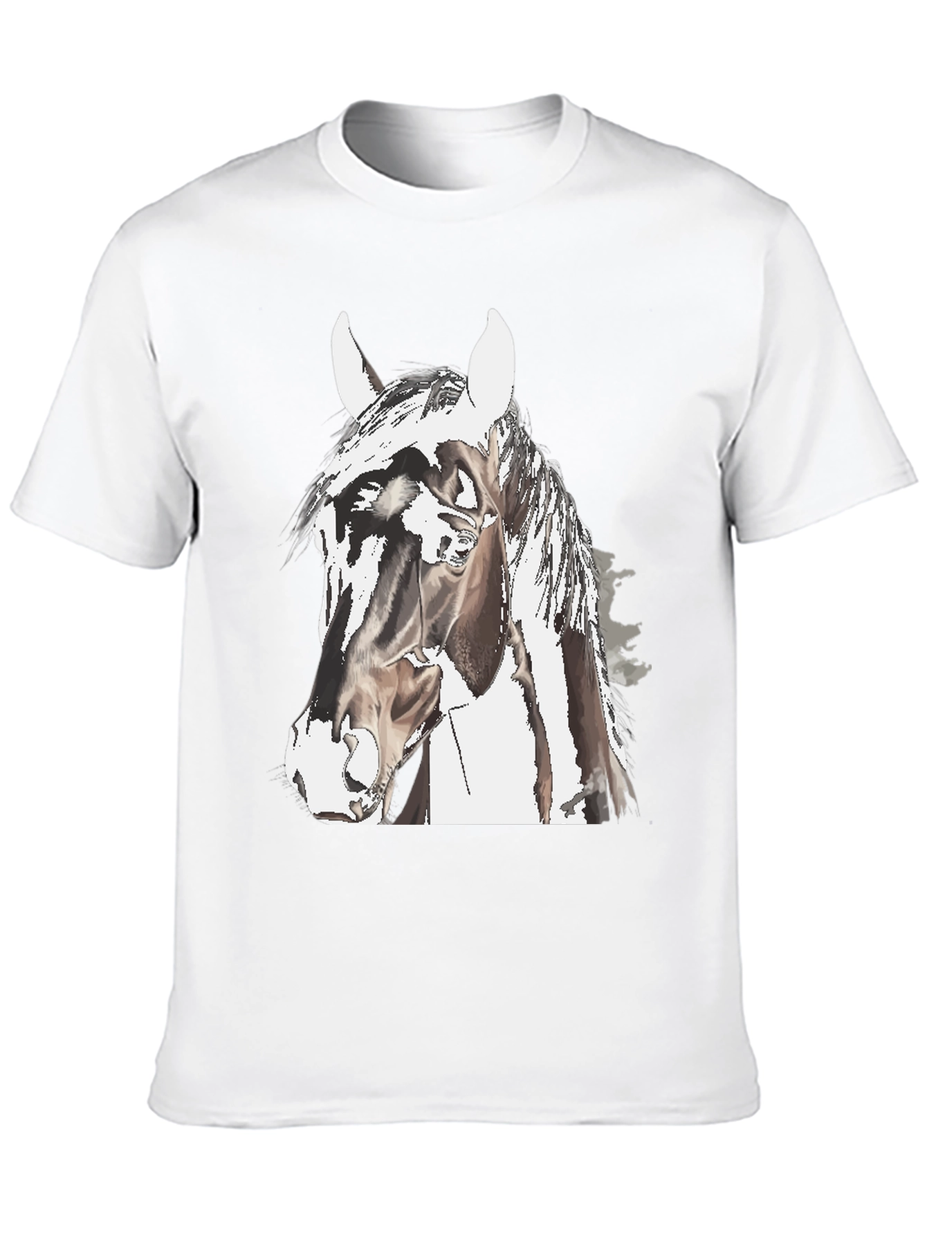 Horse Graphic Tee - Black Cotton Comfort