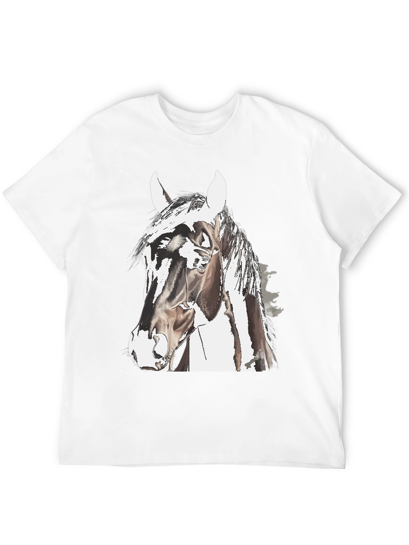 Horse Graphic Tee - Black Cotton Comfort